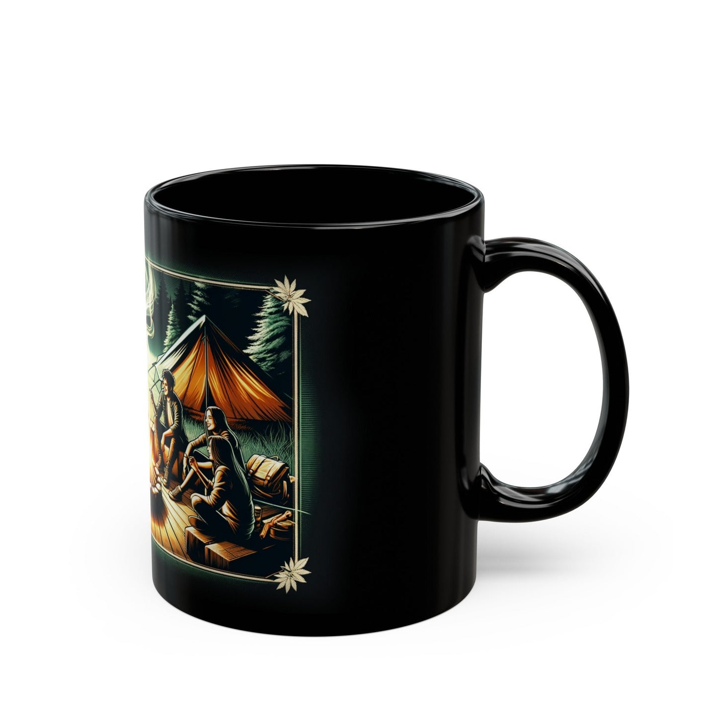 WEED CAMPING MUG - 420 Coffee Mug (11oz) BLACK