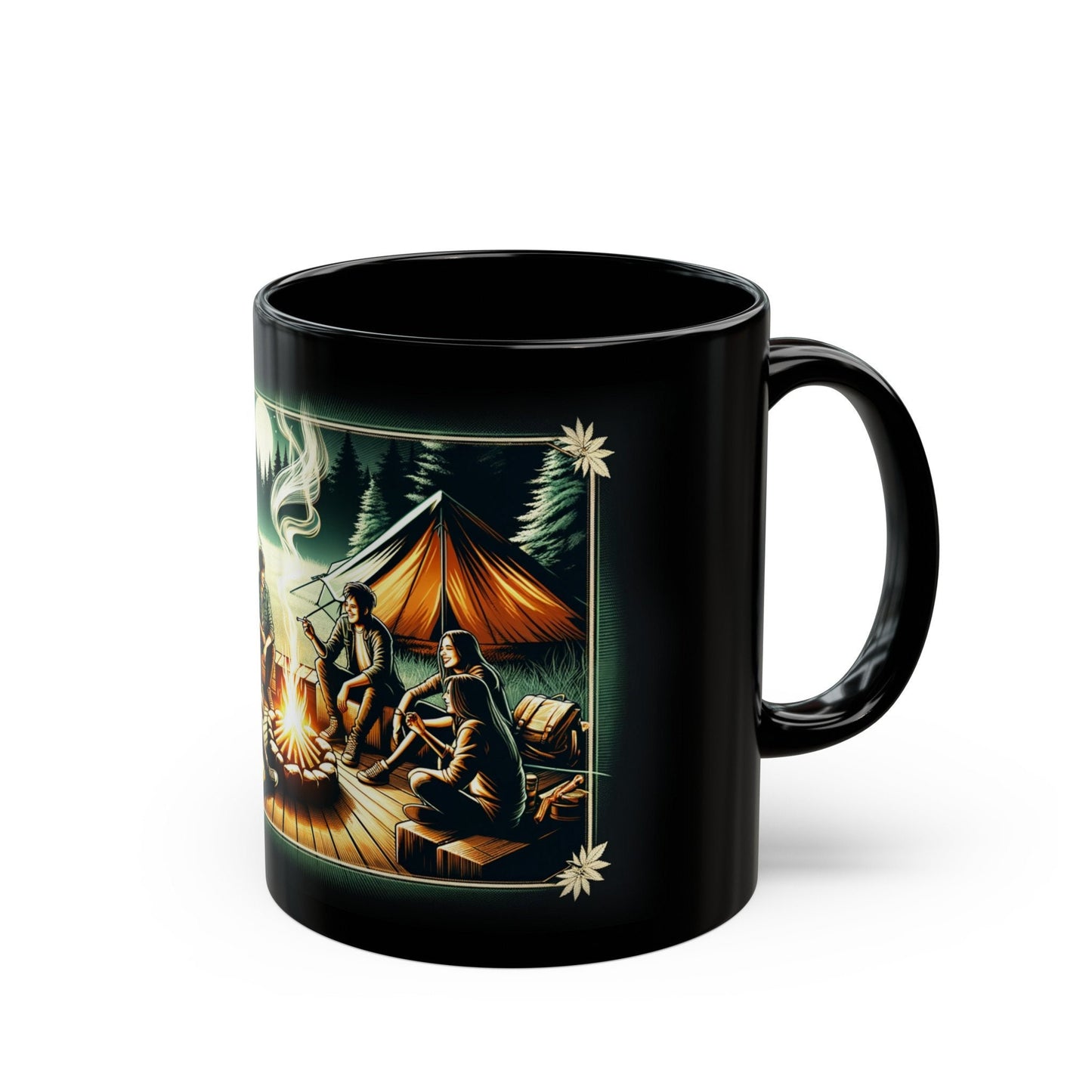 WEED CAMPING MUG - 420 Coffee Mug (11oz) BLACK