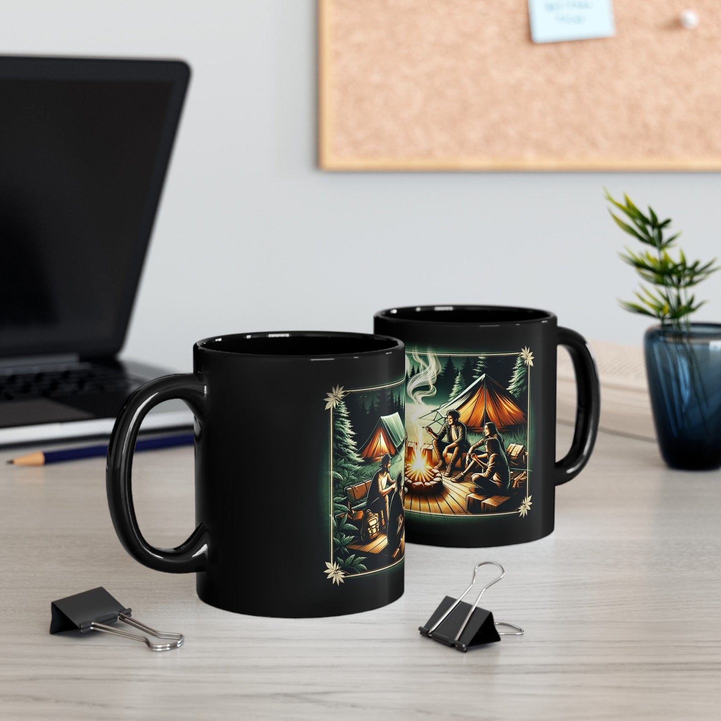 WEED CAMPING MUG - 420 Coffee Mug (11oz) BLACK