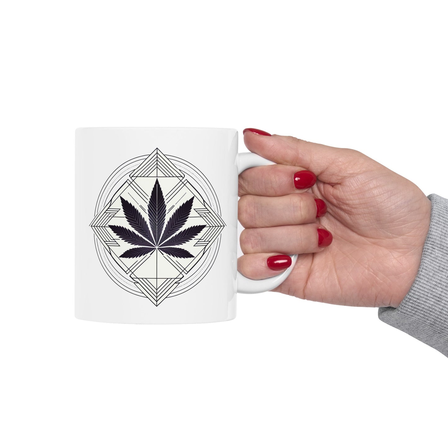 GEOMETRIC WEED - Coffee Weed Mug (11oz) Dual Sided