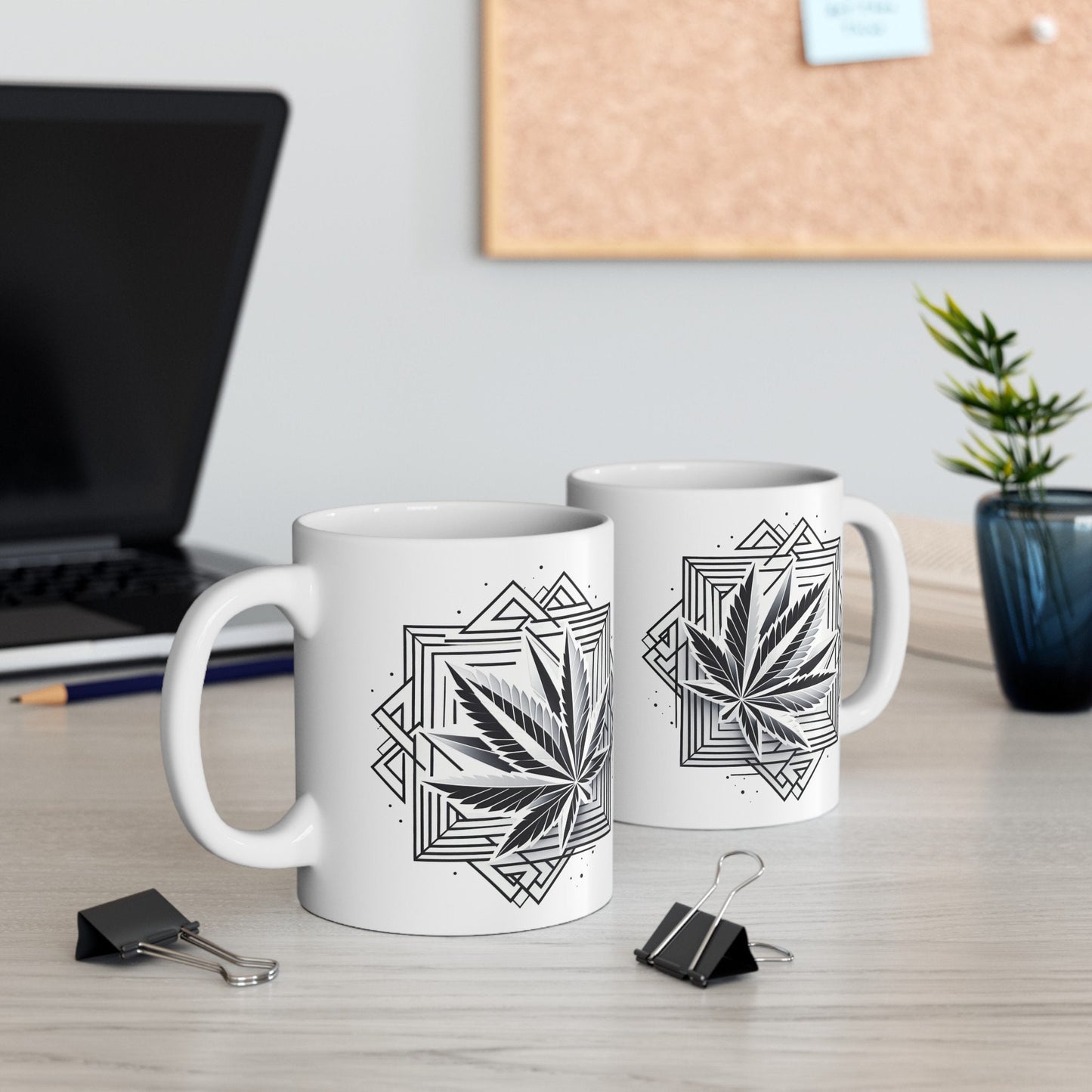 GEOMETRIC WEED ART - Coffee Weed Mug (11oz) Dual Sided