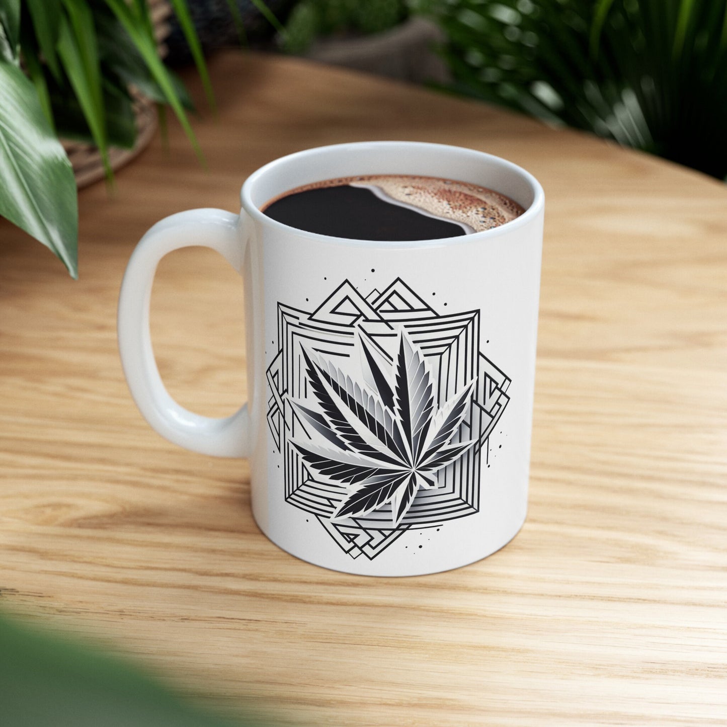 GEOMETRIC WEED ART - Coffee Weed Mug (11oz) Dual Sided