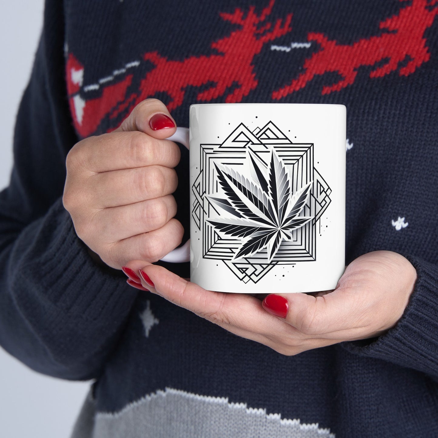 GEOMETRIC WEED ART - Coffee Weed Mug (11oz) Dual Sided