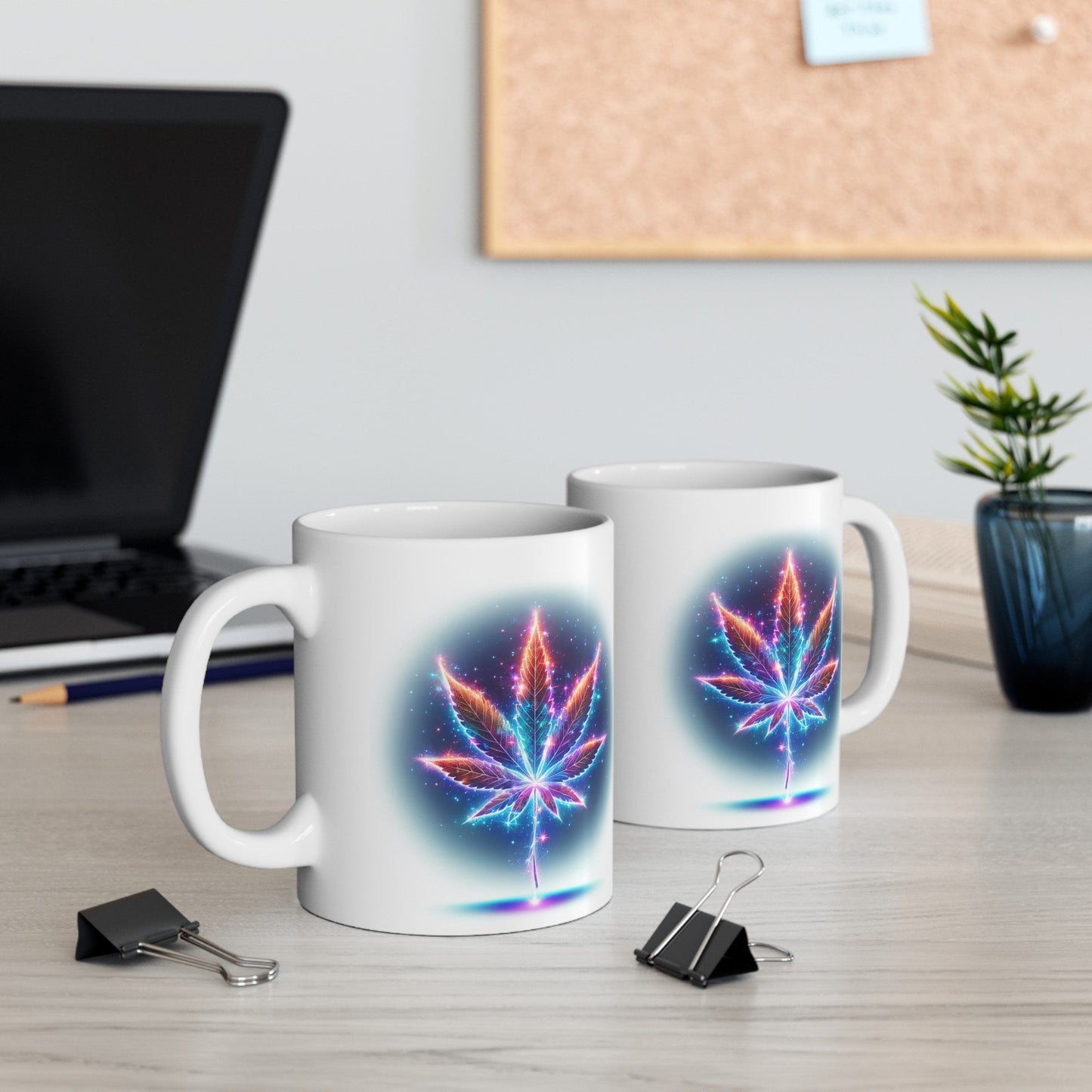 GALAXY WEED LEAF - Coffee Weed Mug (11oz) Dual Sided