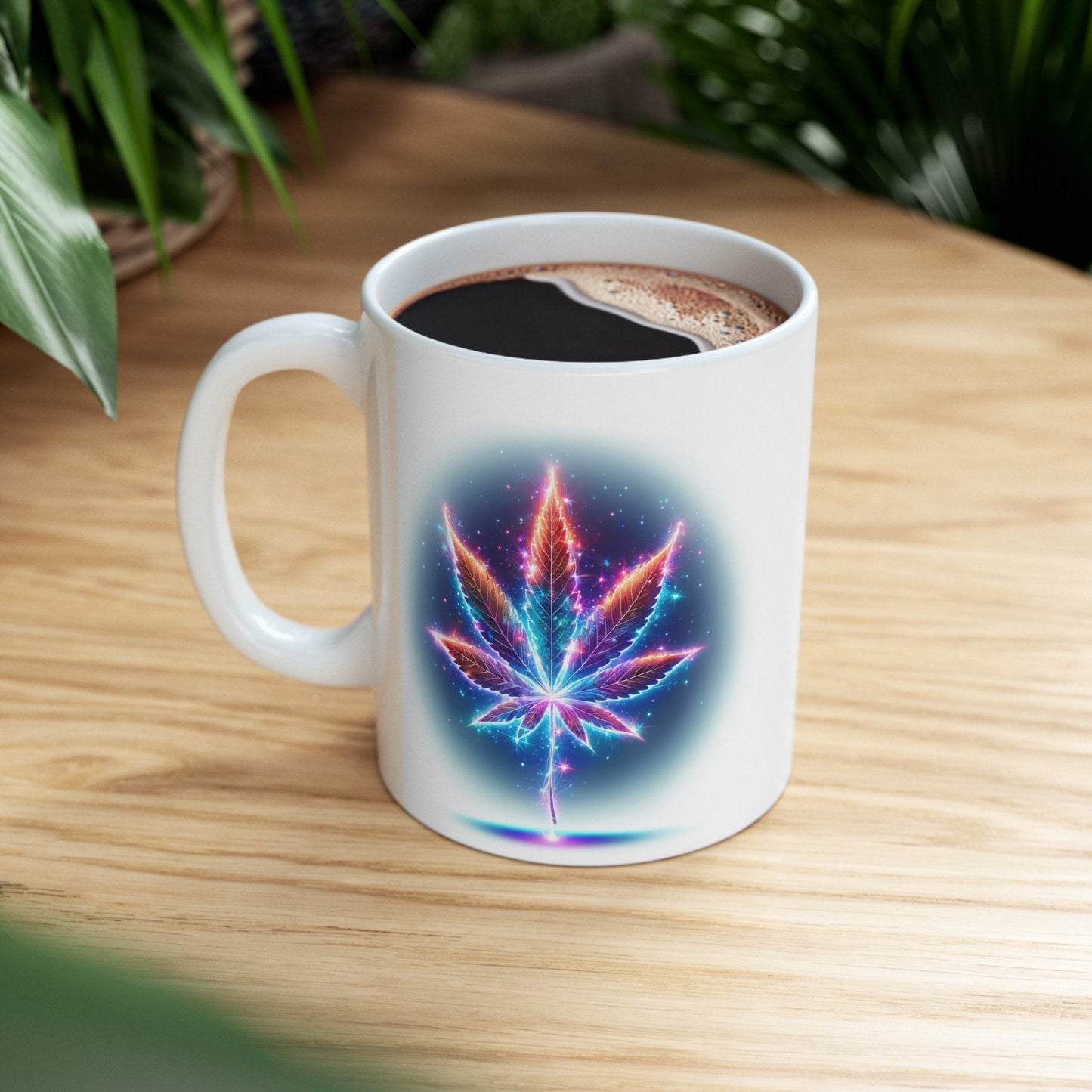 GALAXY WEED LEAF - Coffee Weed Mug (11oz) Dual Sided