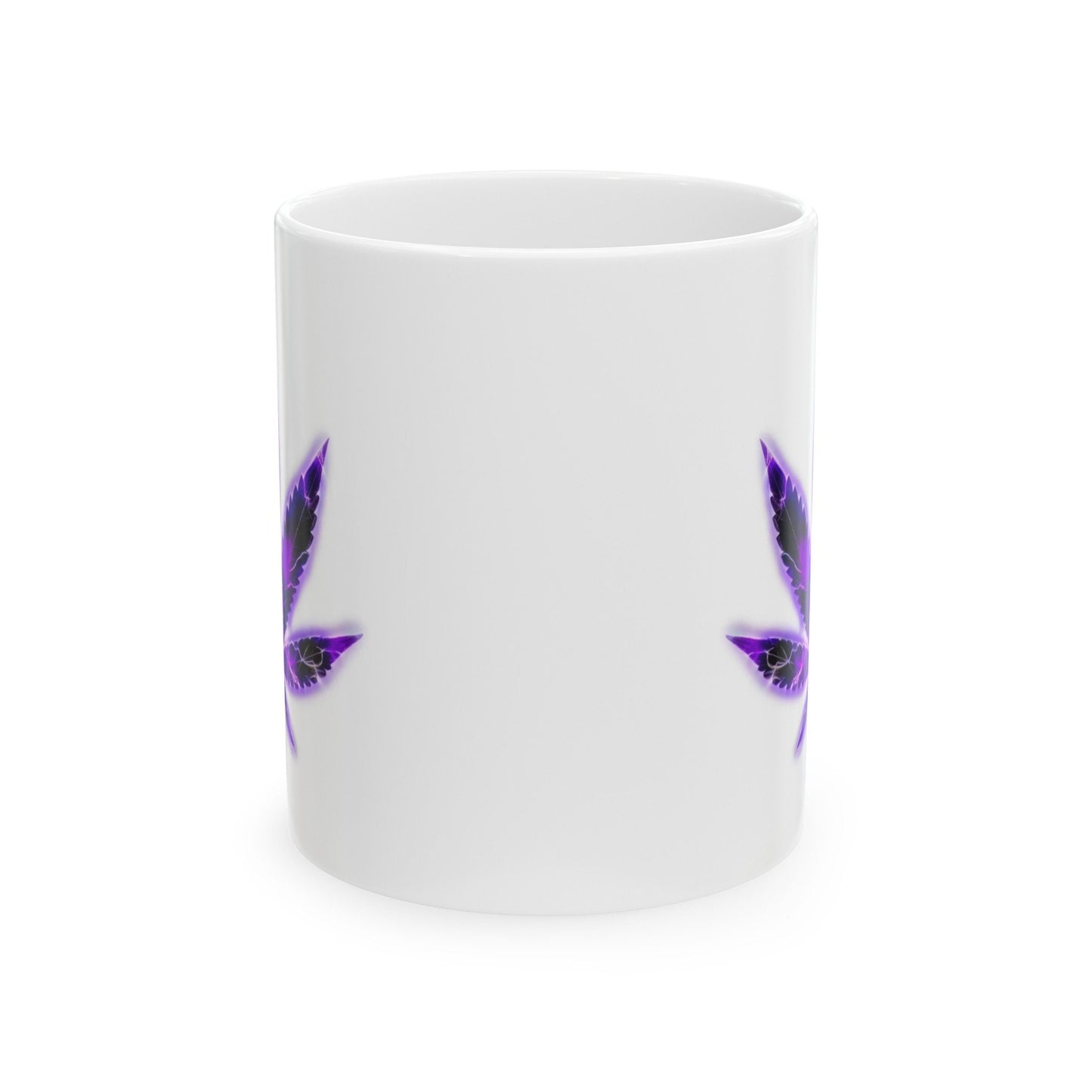ELECTRIC PURPLE LEAF - Coffee Weed Mug (11oz) Dual Sided