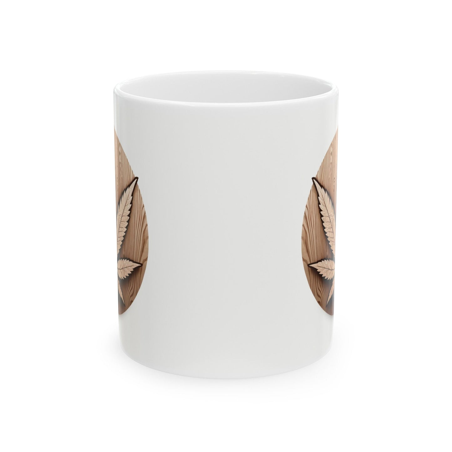 WOODEN WEED LEAF - Coffee Weed Mug (11oz)