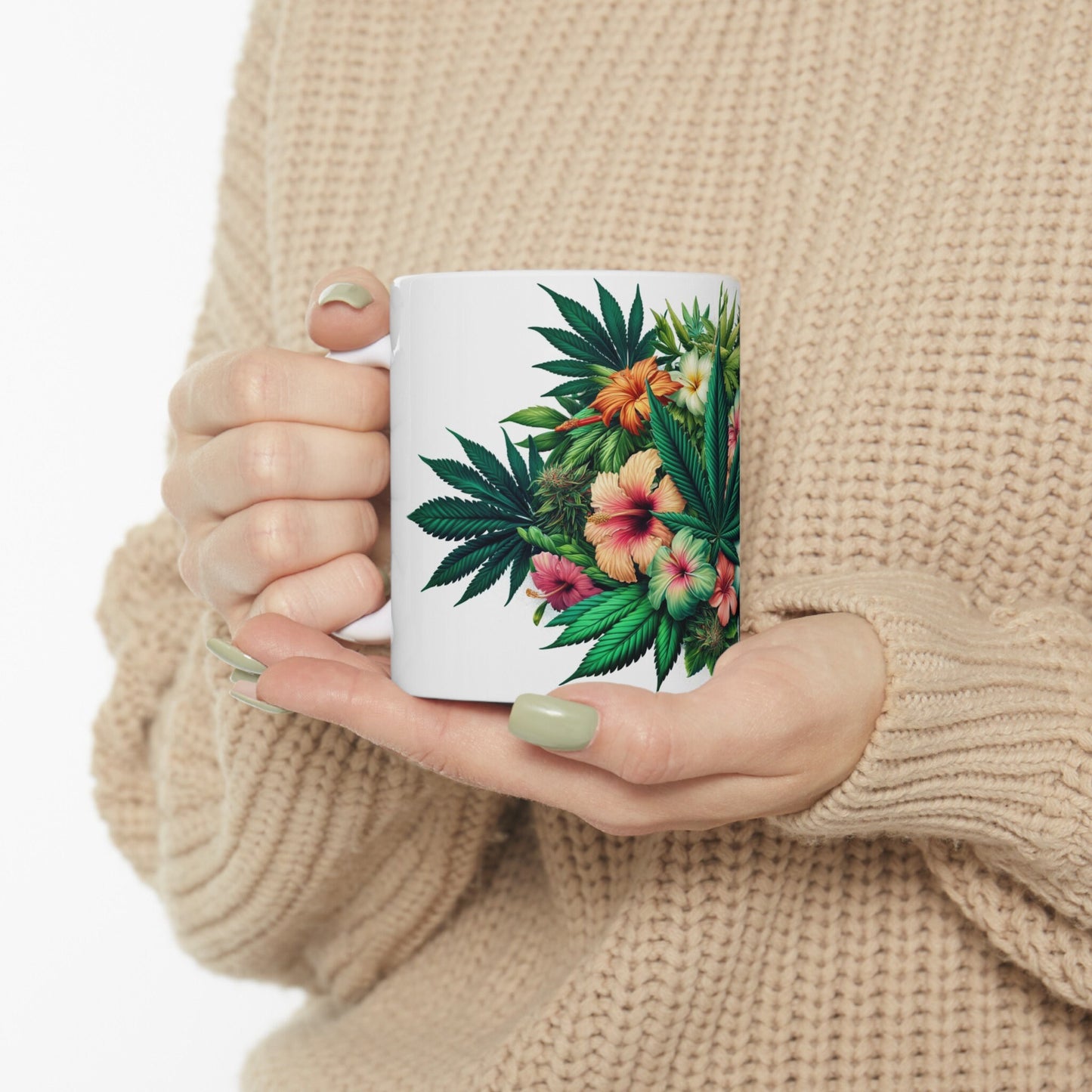 WEED & FLOWERS Mug - Coffee Weed Mug (11oz)
