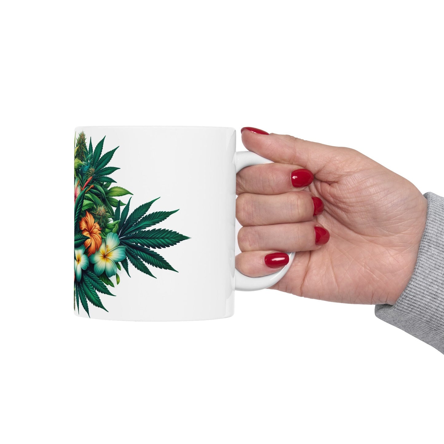 WEED & FLOWERS Mug - Coffee Weed Mug (11oz)
