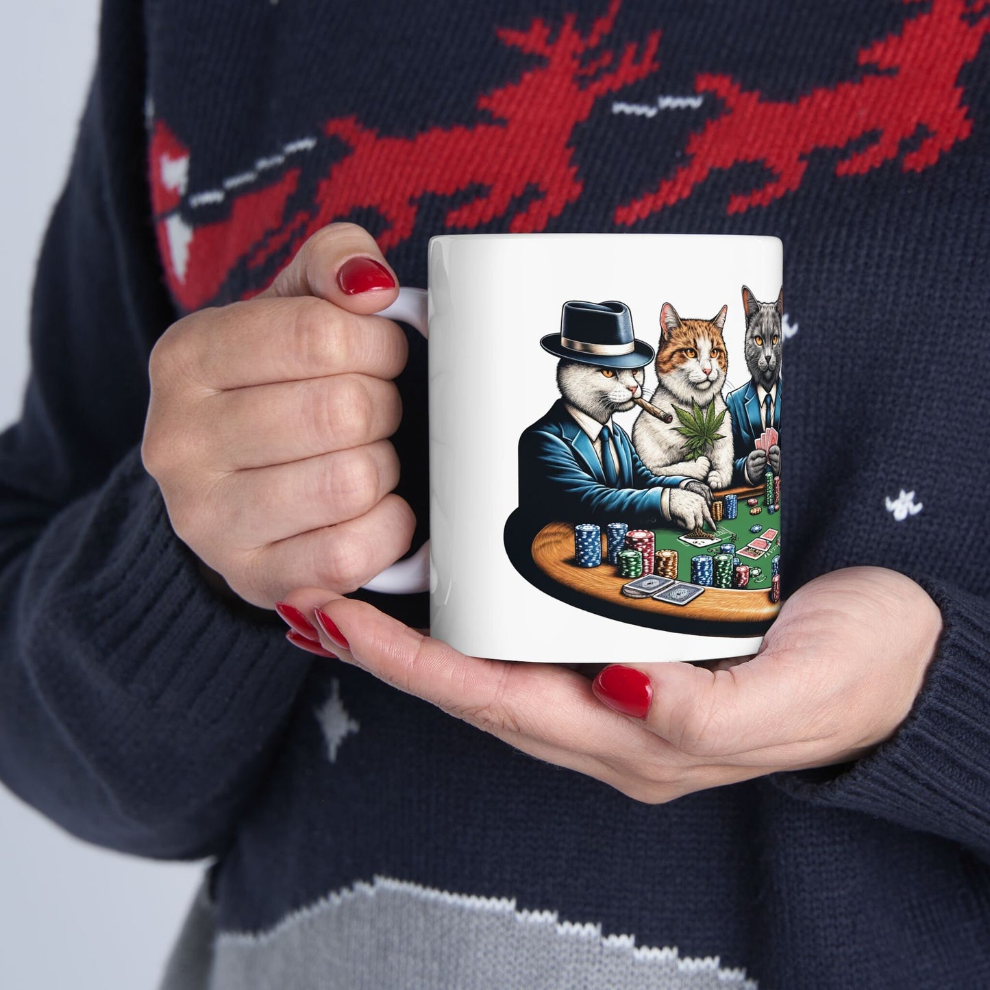 KITTY POKER - 420 Cat Coffee Mug (11oz)