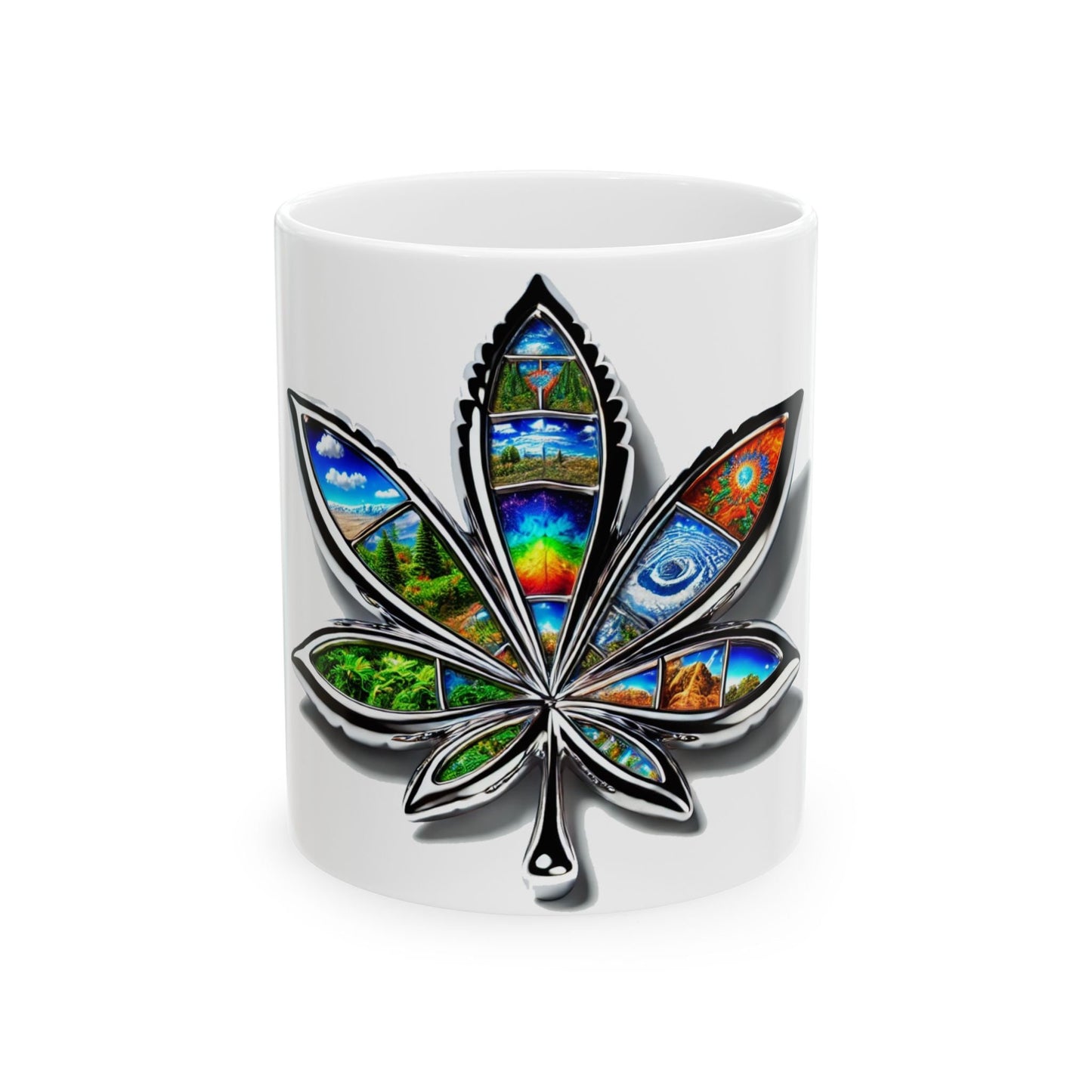 DIMENSIONAL 420 LEAF - Cannabis Coffee Mug (11oz)