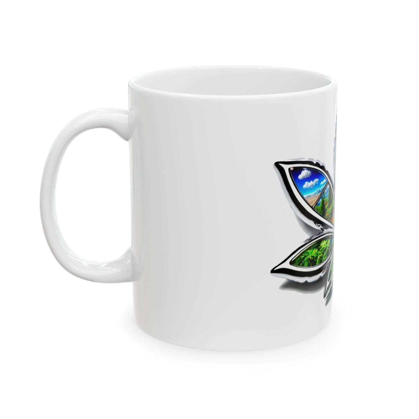 DIMENSIONAL 420 LEAF - Cannabis Coffee Mug (11oz)