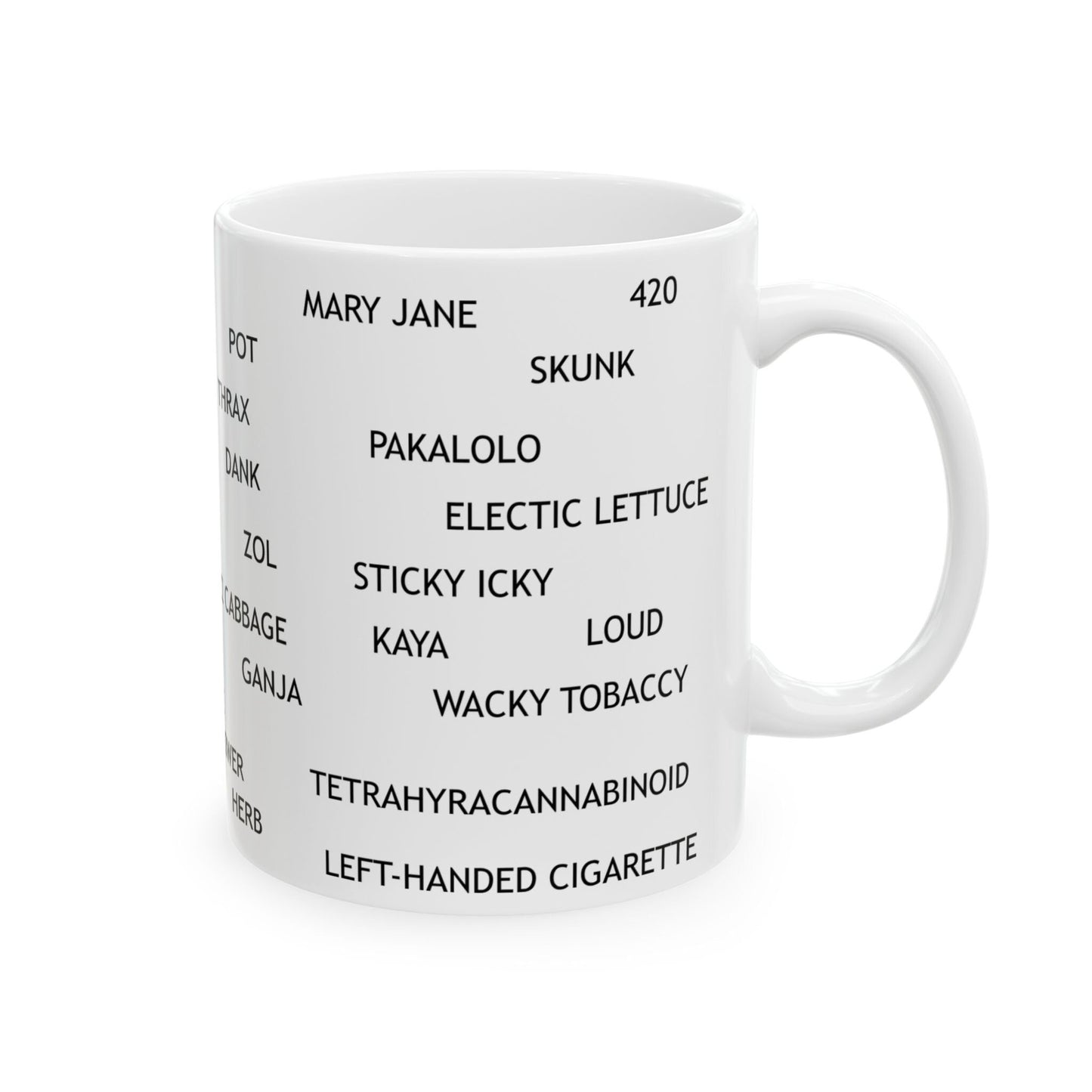 WEED WORDS MUG - Cannabis Coffee Mug (11oz)