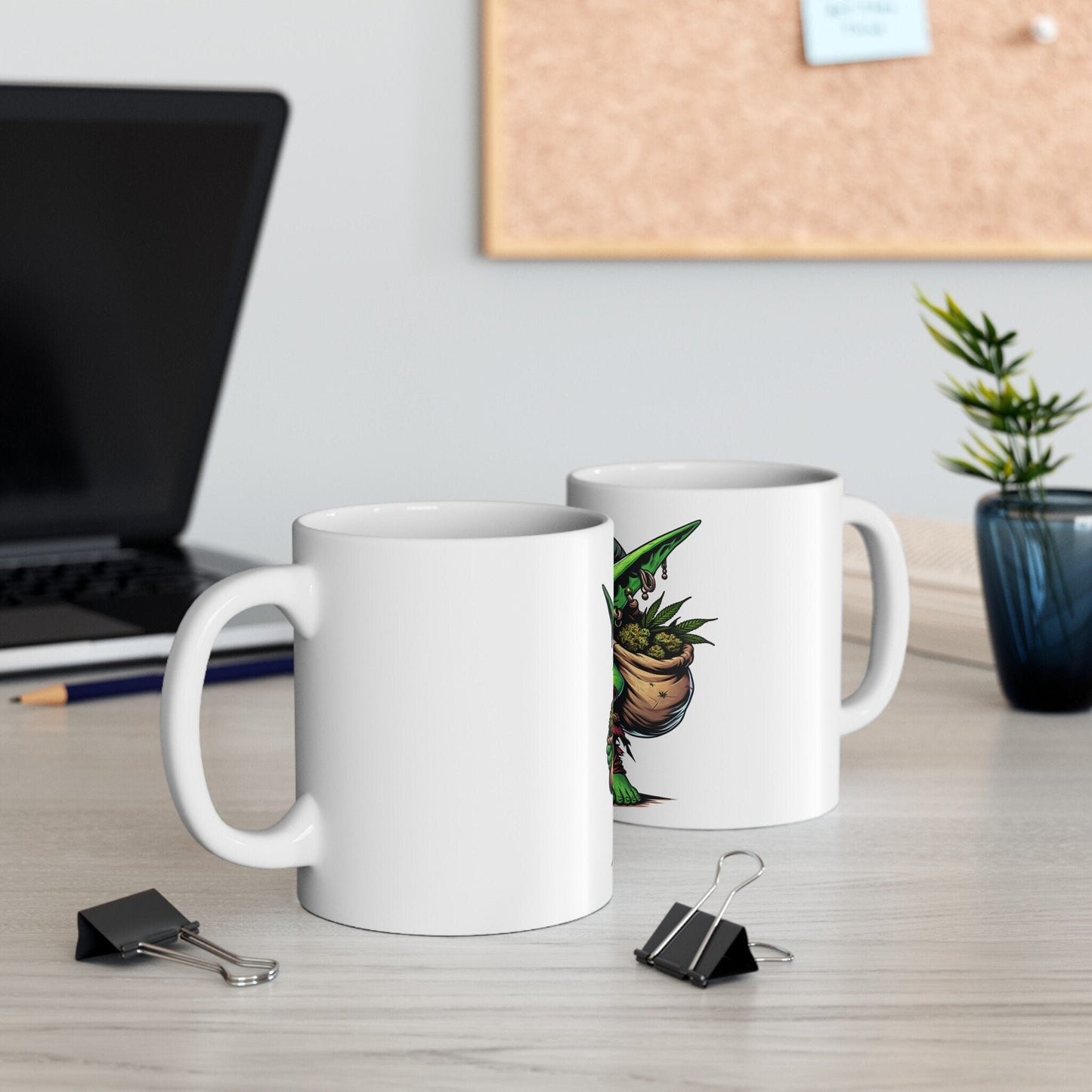 WEED GOBLIN - Weed Coffee Mug (11oz) - Perfect Weed Gift for Weed Smokers, Stoners, Growers; Wake and Bake / 420 Weed / Marijuana Gift