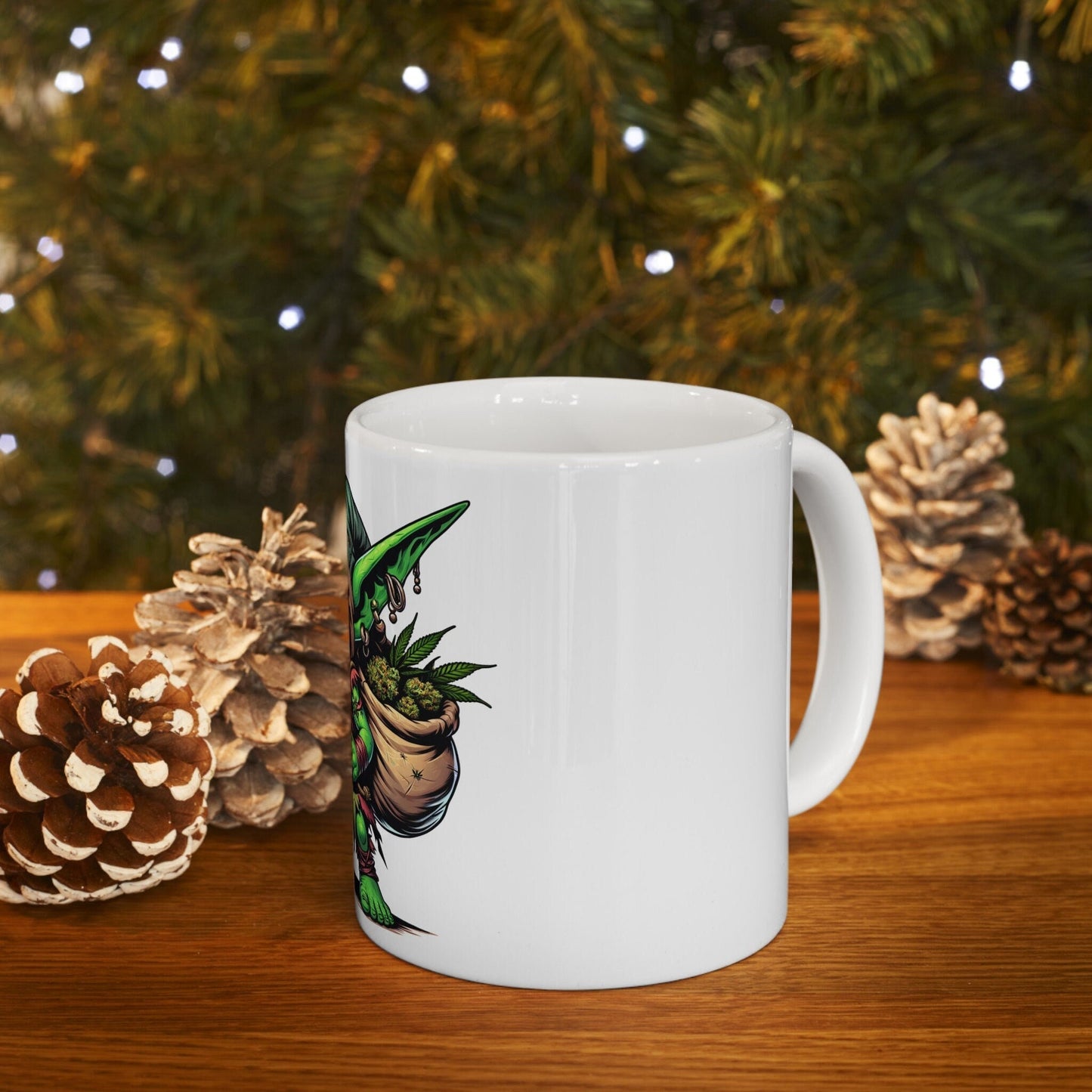 WEED GOBLIN - Weed Coffee Mug (11oz) - Perfect Weed Gift for Weed Smokers, Stoners, Growers; Wake and Bake / 420 Weed / Marijuana Gift