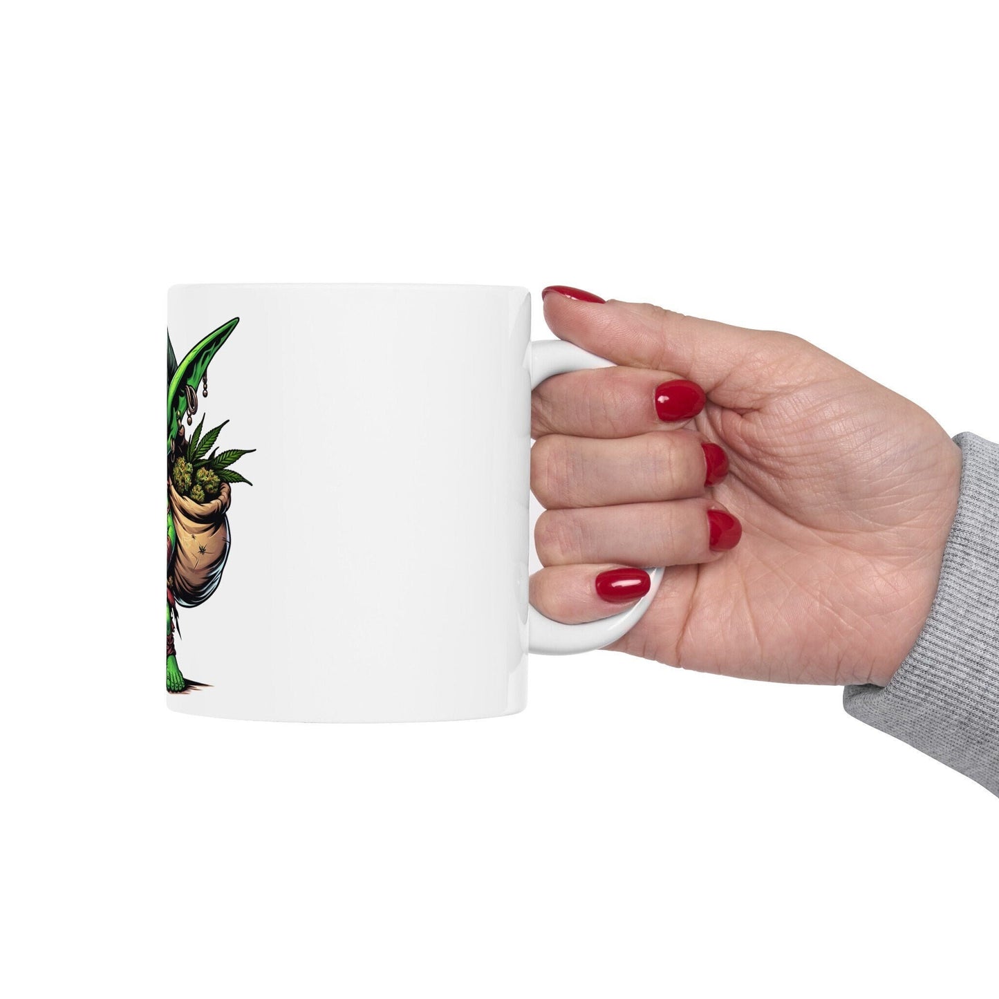 WEED GOBLIN - Weed Coffee Mug (11oz) - Perfect Weed Gift for Weed Smokers, Stoners, Growers; Wake and Bake / 420 Weed / Marijuana Gift