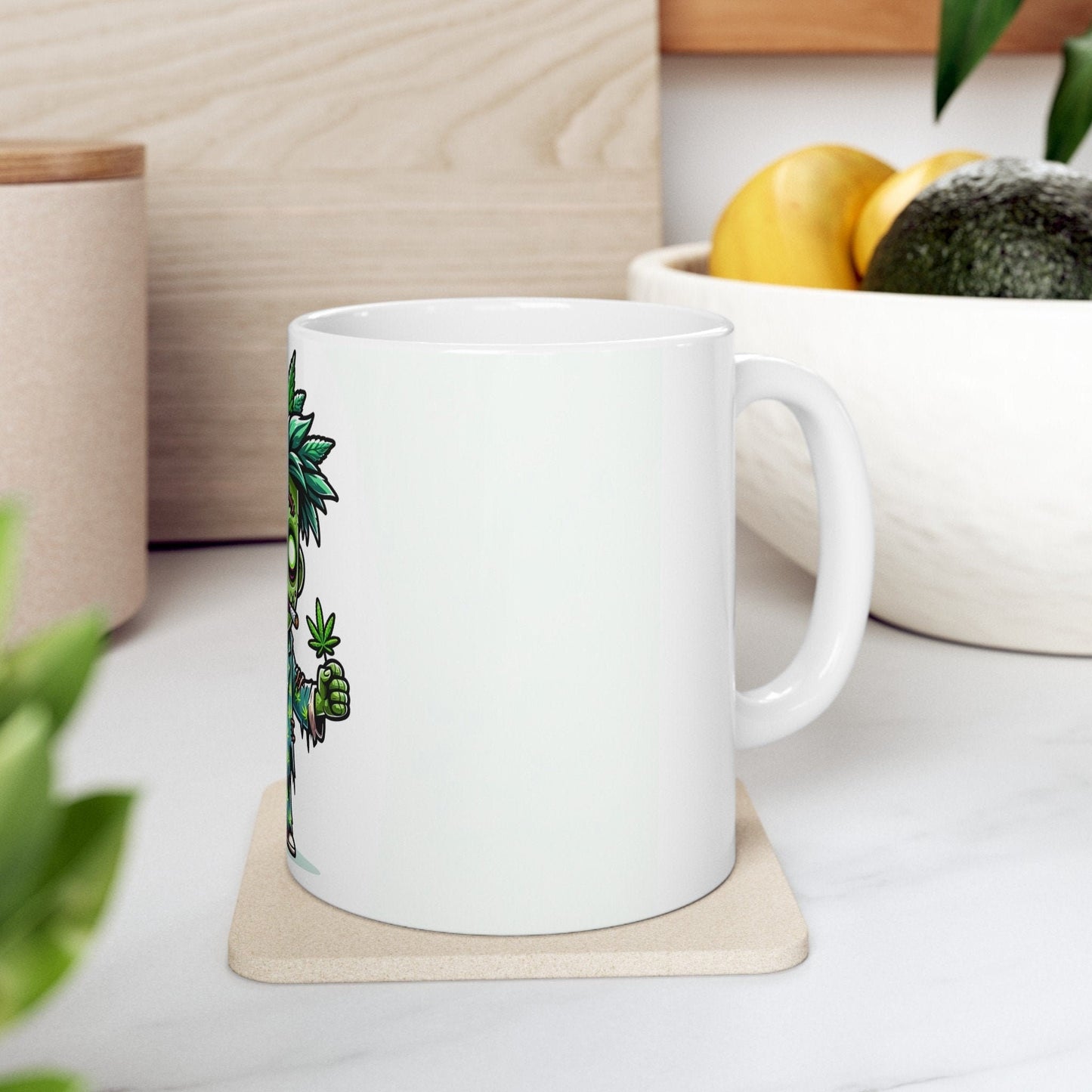 WEED ZOMBIE - Weed Coffee Mug (11oz) - Perfect Weed Gift for Weed Smokers, Stoners, Growers; Wake & Bake / 420 Weed / Marijuana Gift