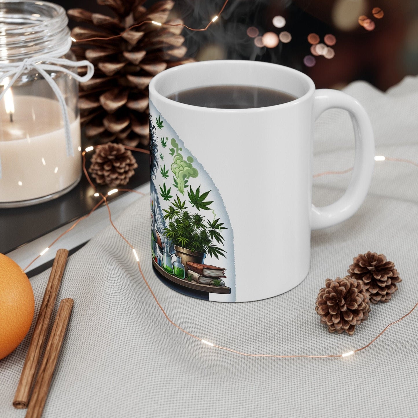 MAD WEED SCIENTIST - Weed Coffee Mug (11oz)- Perfect Weed Gift for Weed Smokers, Stoners, Growers; Wake & Bake / 420 Weed / Marijuana Gift