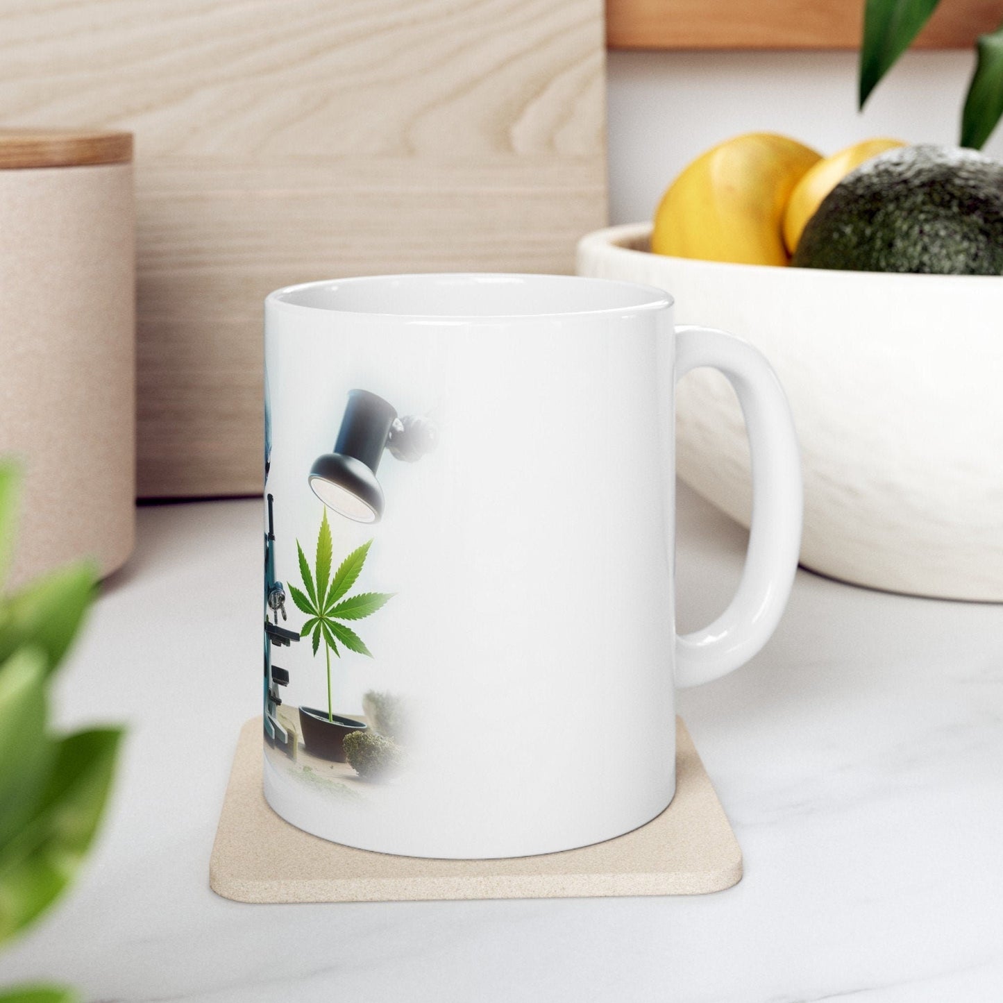 WEED ALIEN in LAB - Weed Coffee Mug (11oz)- Perfect Weed Gift for Weed Smokers, Stoners, Growers; Wake & Bake / 420 Weed Mug, Marijuana Gift