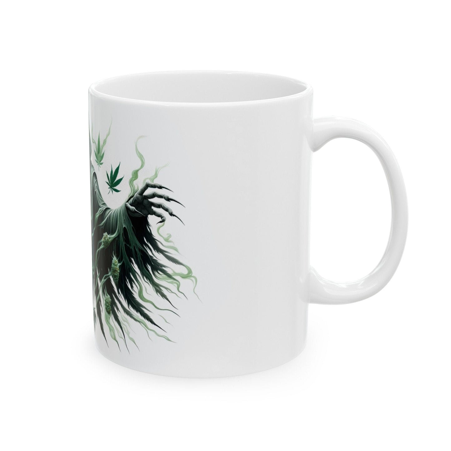 WEED DEMON - Weed Coffee Mug (11oz) - Perfect Weed Gift for Weed Smokers, Stoners, Growers; Wake & Bake / 420 Weed Mug, Marijuana Gift