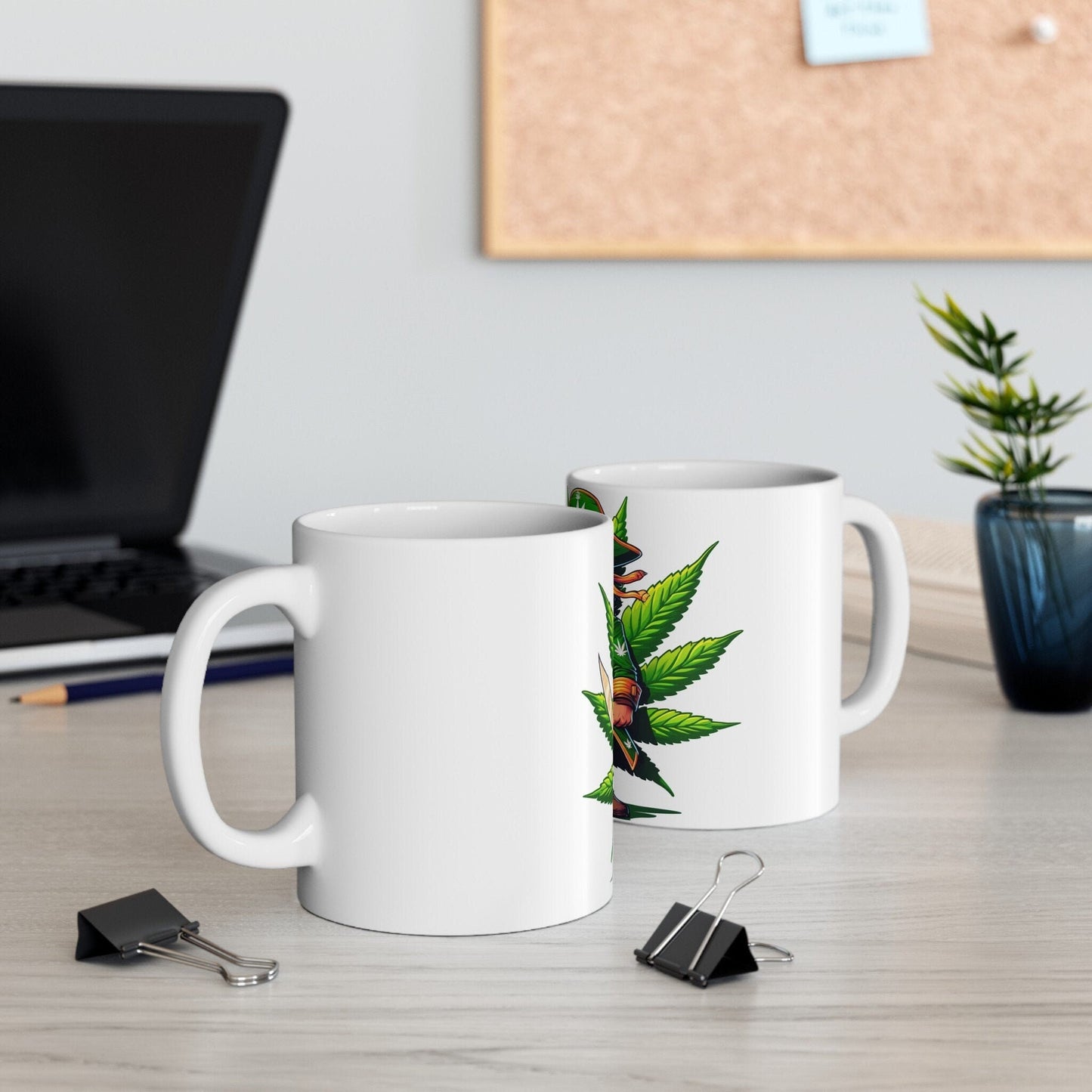 WEED PIRATE - Weed Coffee Mug (11oz) - Perfect Weed Gift for Weed Smokers, Stoners, Growers; Wake and Bake / 420 Weed Mug, Marijuana Gift