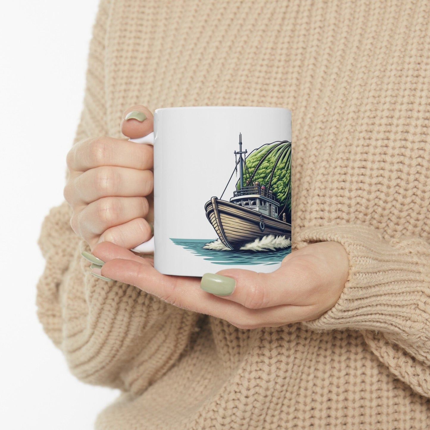 BAG AT SEA - Weed Coffee Mug (11oz) - Perfect Weed Gift for Weed Smokers, Stoners, Growers; Wake and Bake / 420 Weed Mug, Marijuana Gift