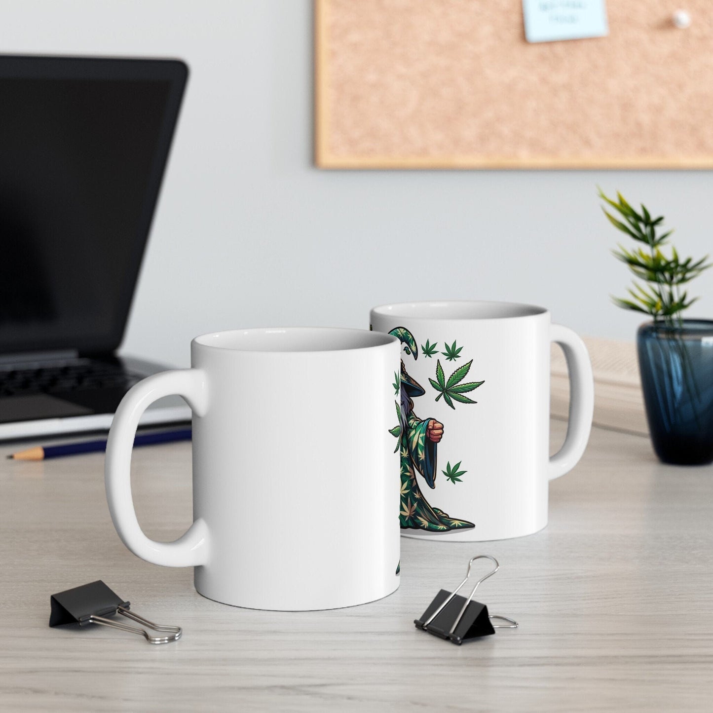WEED WARLOCK - Weed Coffee Mug (11oz) - Perfect Weed Gift for Weed Smokers, Stoners, Growers; Wake and Bake / 420 Weed Mug, Marijuana Gift