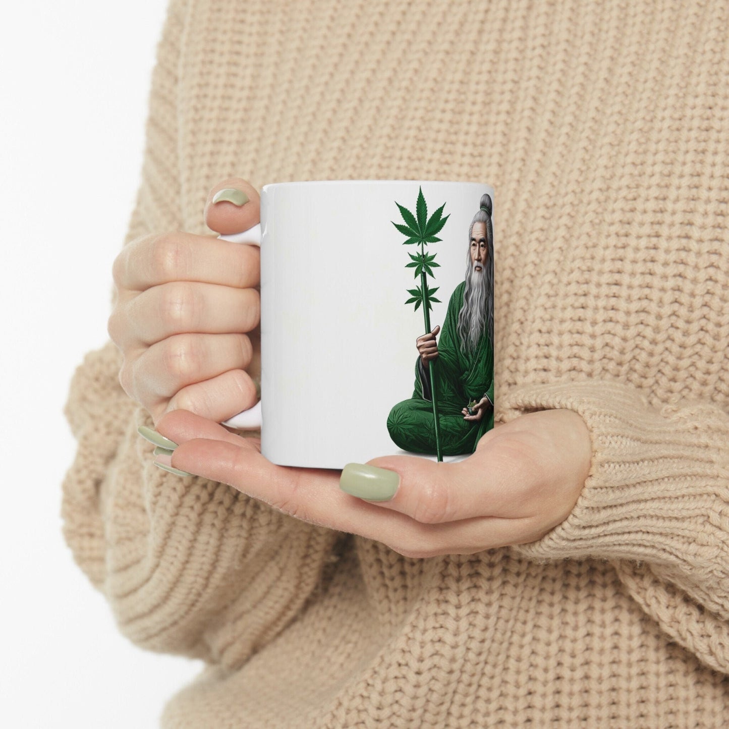 WEED SAGE - Weed Coffee Mug (11oz) - Perfect Weed Gift for Weed Smokers, Stoners, Growers; Wake and Bake / 420 Weed Mug, Marijuana Gift