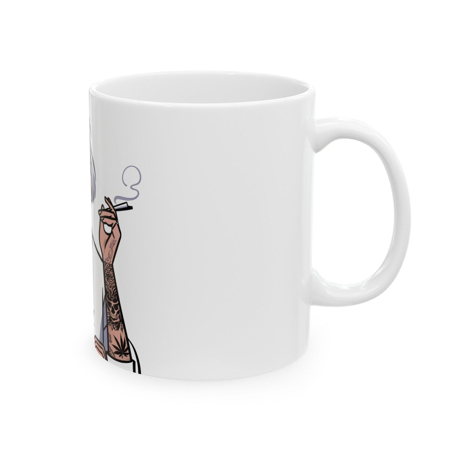 TATTOOD STONER MOM - 420 Coffee Mug (11oz) Perfect Gift for Smokers/ Marijuana Gift; Wake & Bake Mug - Cannabis Cup / Stoner Mug - Mom Gifts