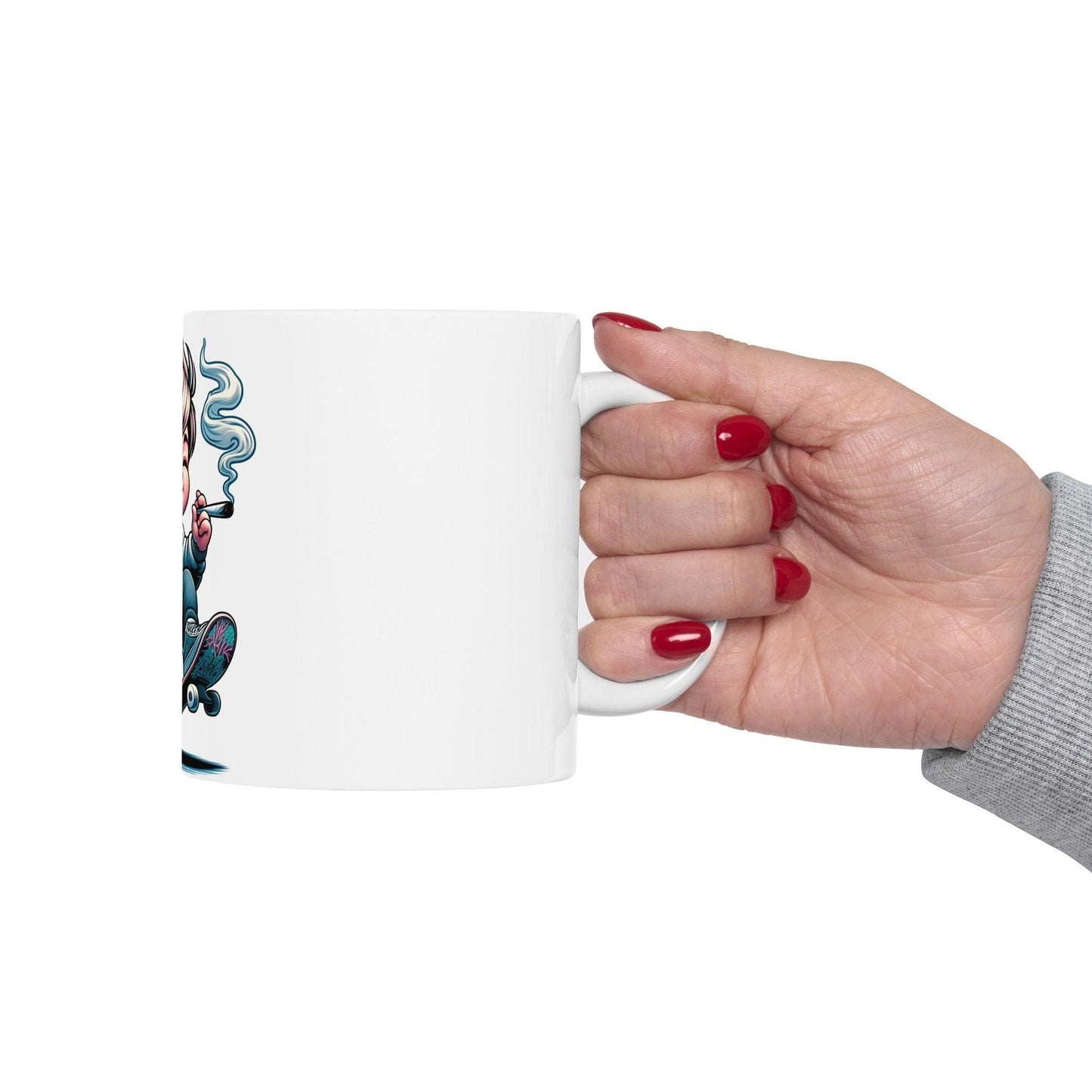 SKATER BOY - 420 Coffee Mug (11oz) Perfect Gift for Smokers/ Marijuana Gift; Wake and Bake Mug - Cannabis Cup / Stoner Mug - Boyfriend Gift