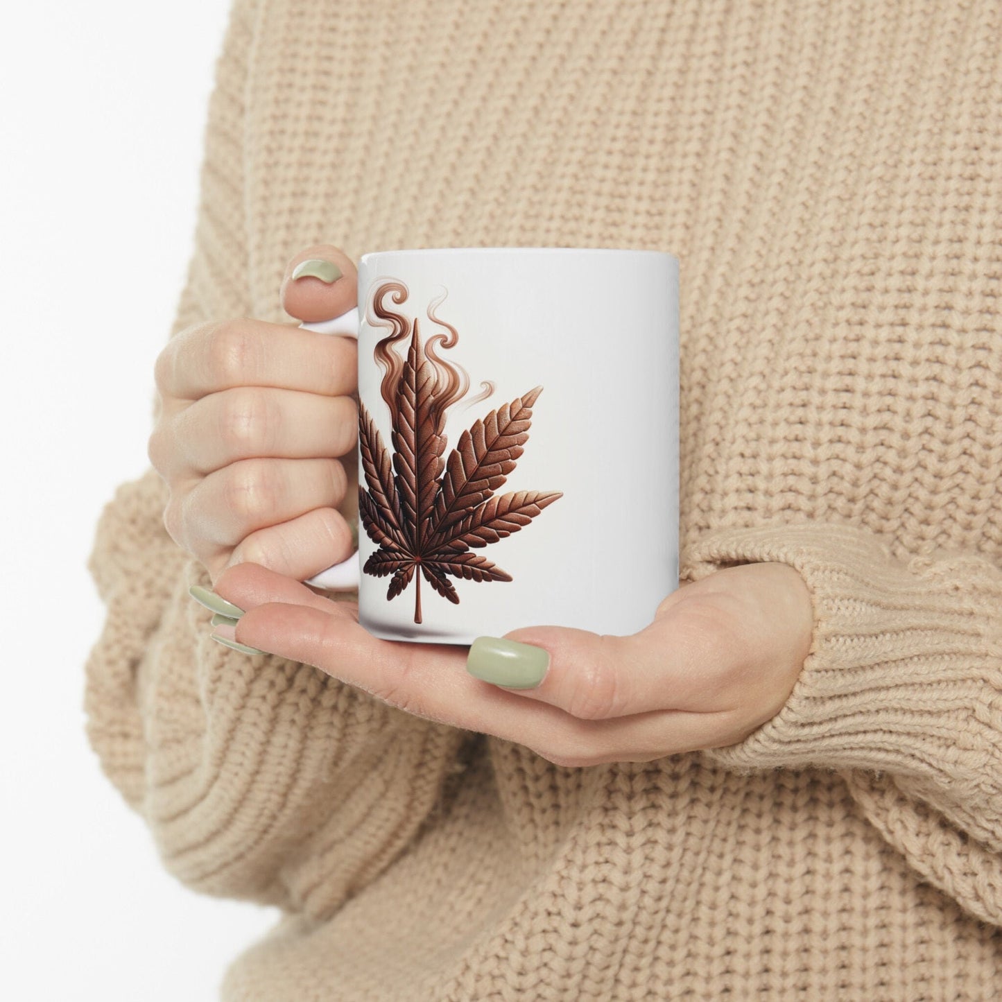 COFFEE WEED LEAF - 420 Coffee Mug (11oz) Perfect Gift for Smokers/ Marijuana Gift; Wake and Bake Mug - Cannabis Cup / Stoner Mug