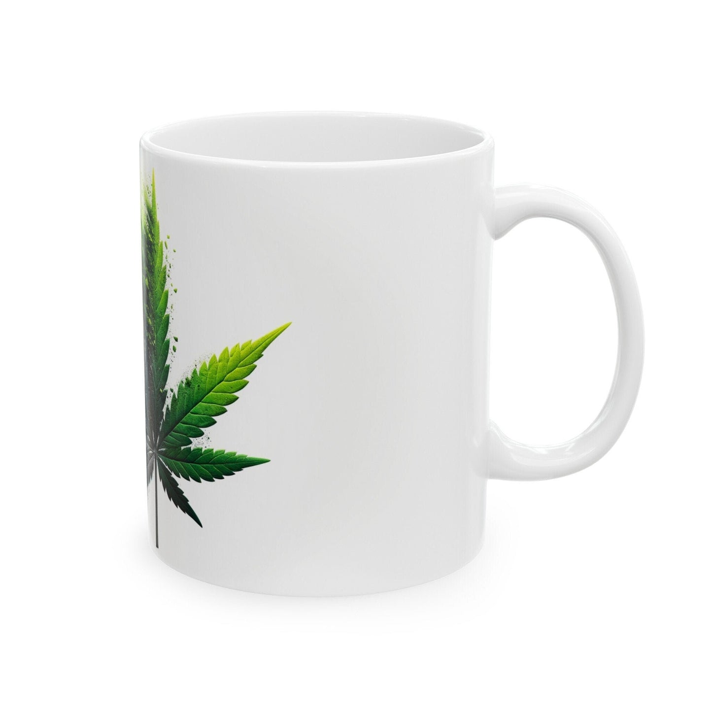 WEED LEAF to ASHES - Weed Coffee Mugs (11oz) Perfect Gift for Smokers/ Marijuana Gift; Wake and Bake Mug - Cannabis Cup / Stoner Mug