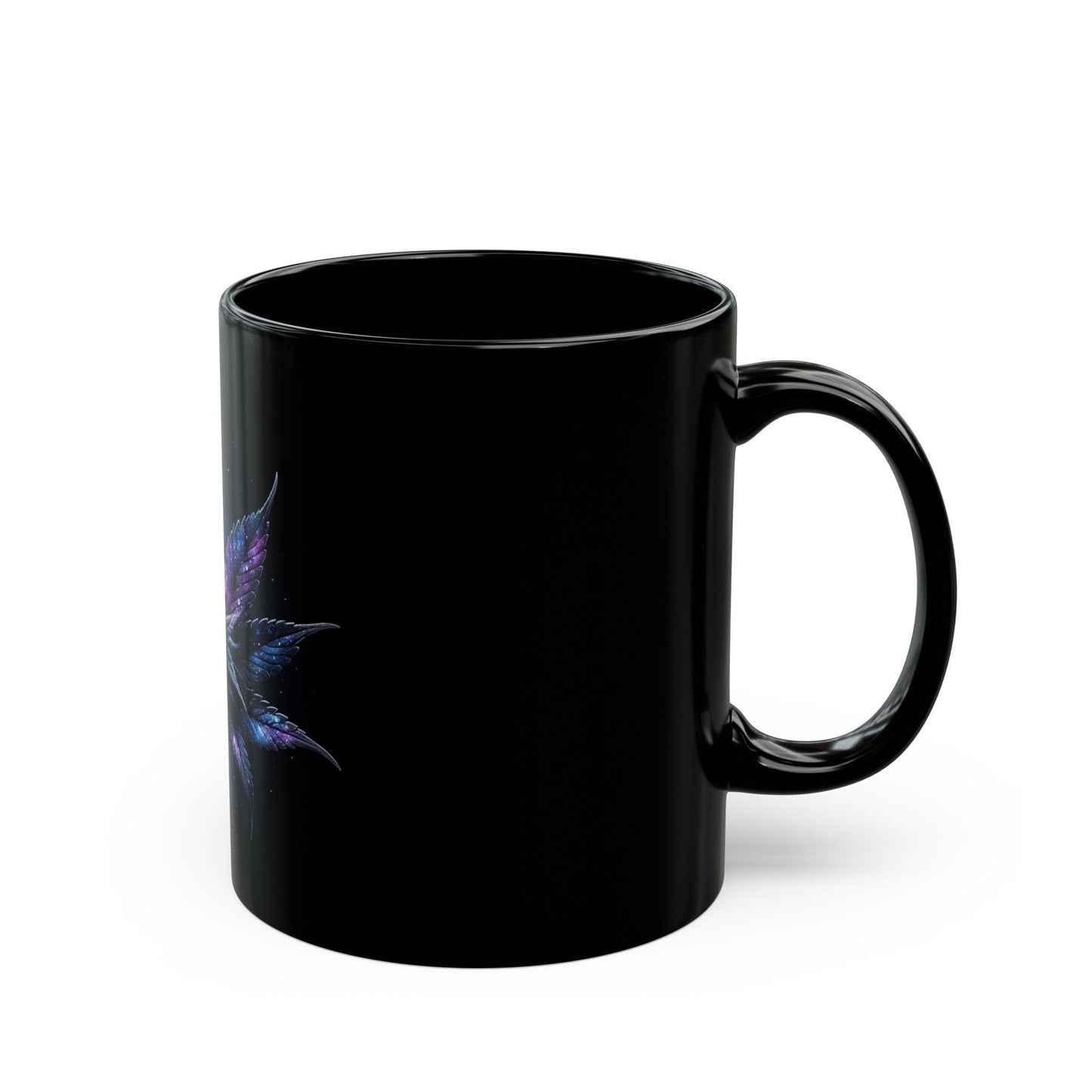 SPACE WEED PLANT - Weed Coffee Mug (Black 11oz) - Perfect Gift for Smokers, Stoners, Flowers; Wake and Bake Mug / Weed Mug / Black Mug
