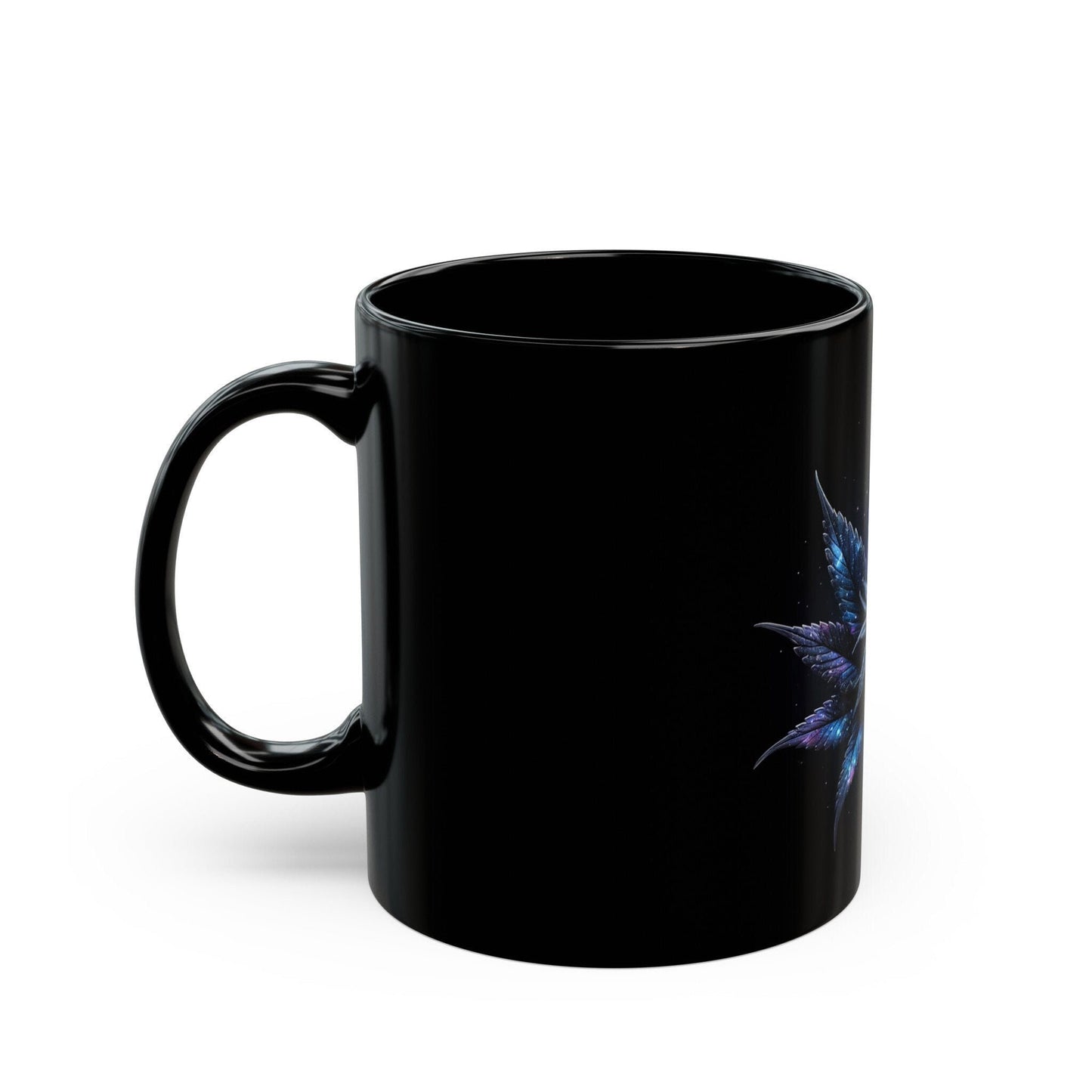 SPACE WEED PLANT - Weed Coffee Mug (Black 11oz) - Perfect Gift for Smokers, Stoners, Flowers; Wake and Bake Mug / Weed Mug / Black Mug