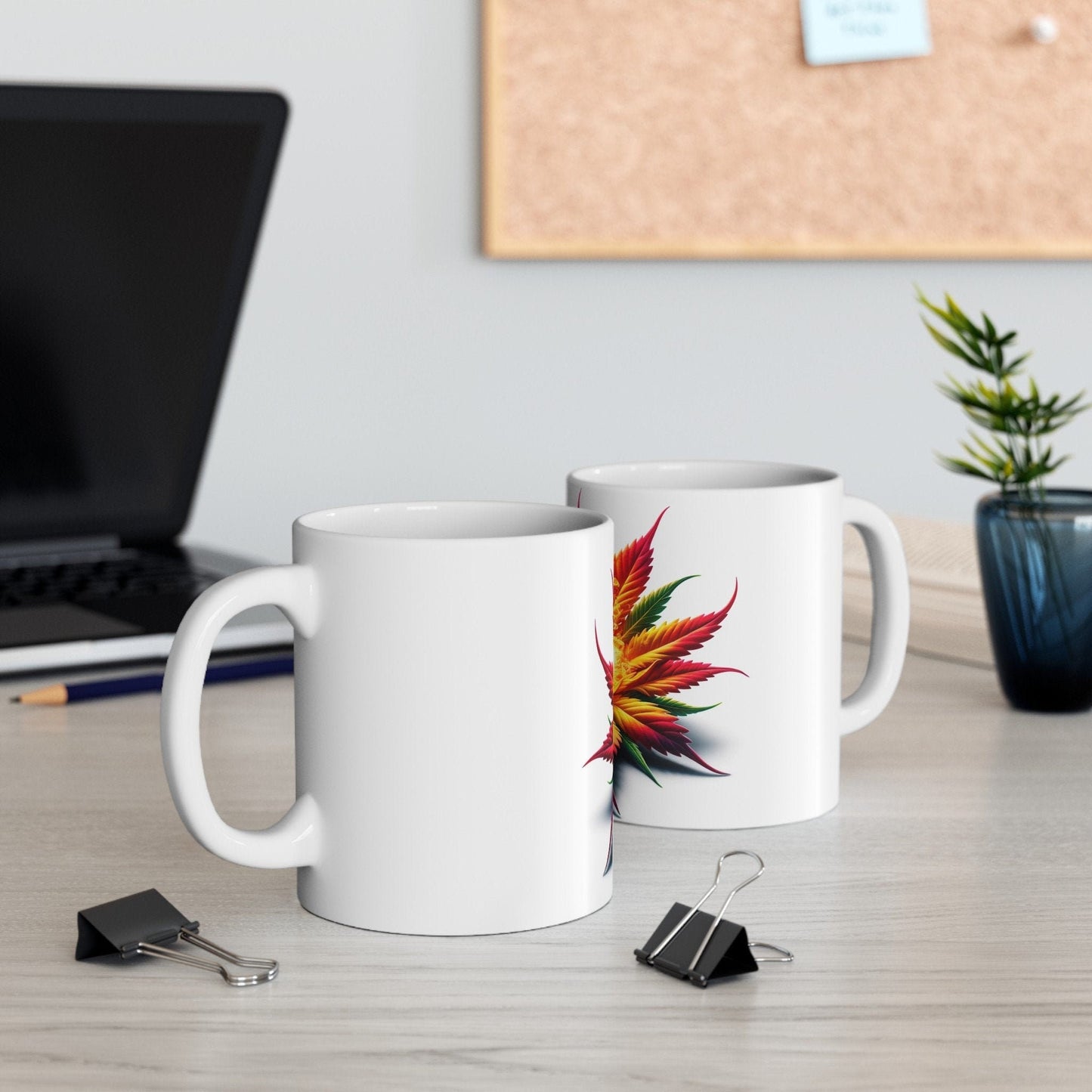 WEED SUN FLOWER - Weed Coffee Mugs (11oz) Perfect Gift for Smokers/ Marijuana Gift; Wake and Bake Mug - Cannabis Cup / Stoner Mug