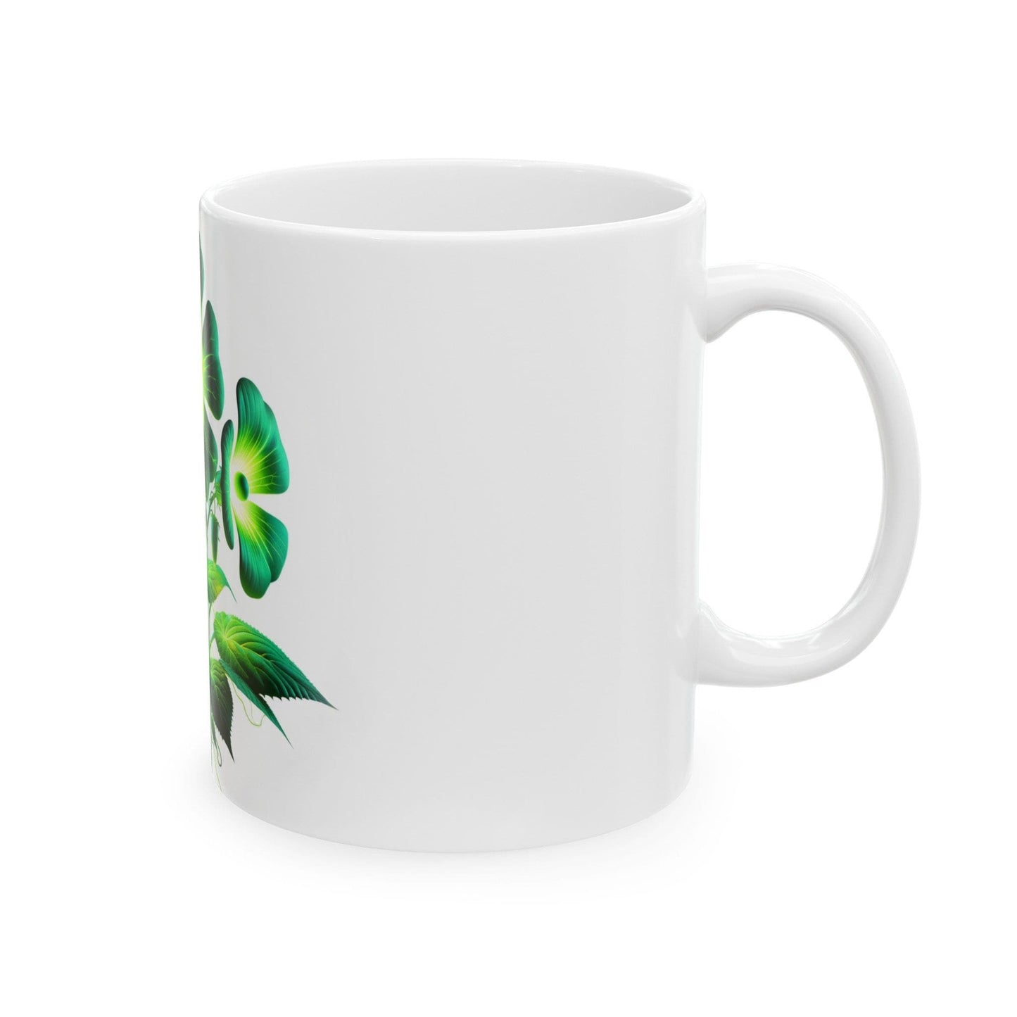 RADIOACTIVE WEED FLOWER - Weed Coffee Mugs (11oz) Perfect Gift for Smokers/ Marijuana Gift; Wake and Bake Mug - Cannabis Cup / Stoner Mug