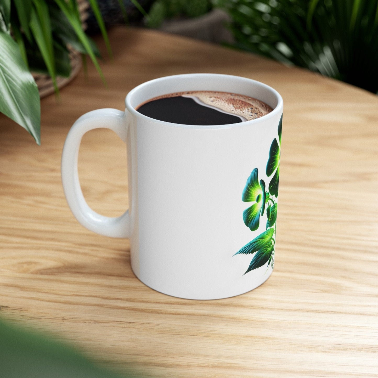 RADIOACTIVE WEED FLOWER - Weed Coffee Mugs (11oz) Perfect Gift for Smokers/ Marijuana Gift; Wake and Bake Mug - Cannabis Cup / Stoner Mug