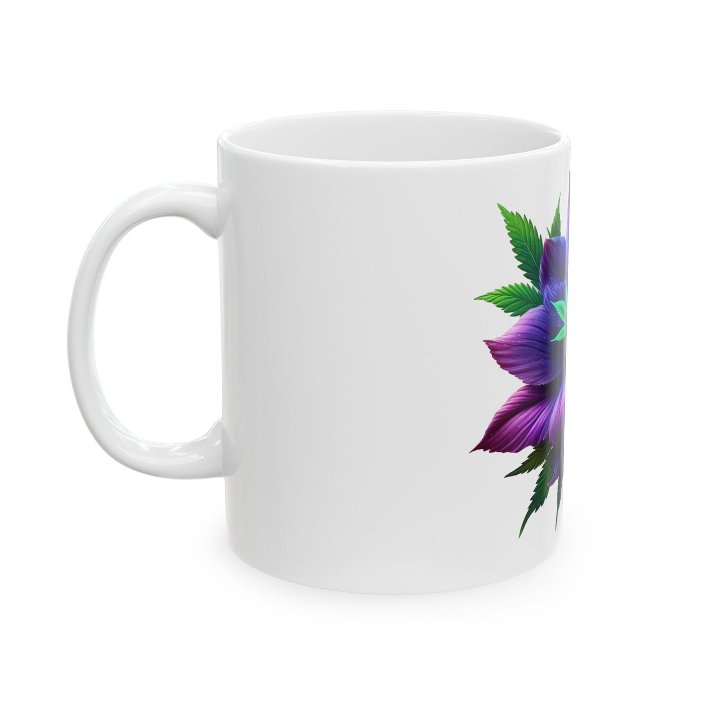 ROYAL PURPLE Weed FLOWER - Weed Coffee Mugs (11oz) Perfect Gift for Smokers/ Marijuana Gift; Wake and Bake Mug - Cannabis Cup / Stoner Mug