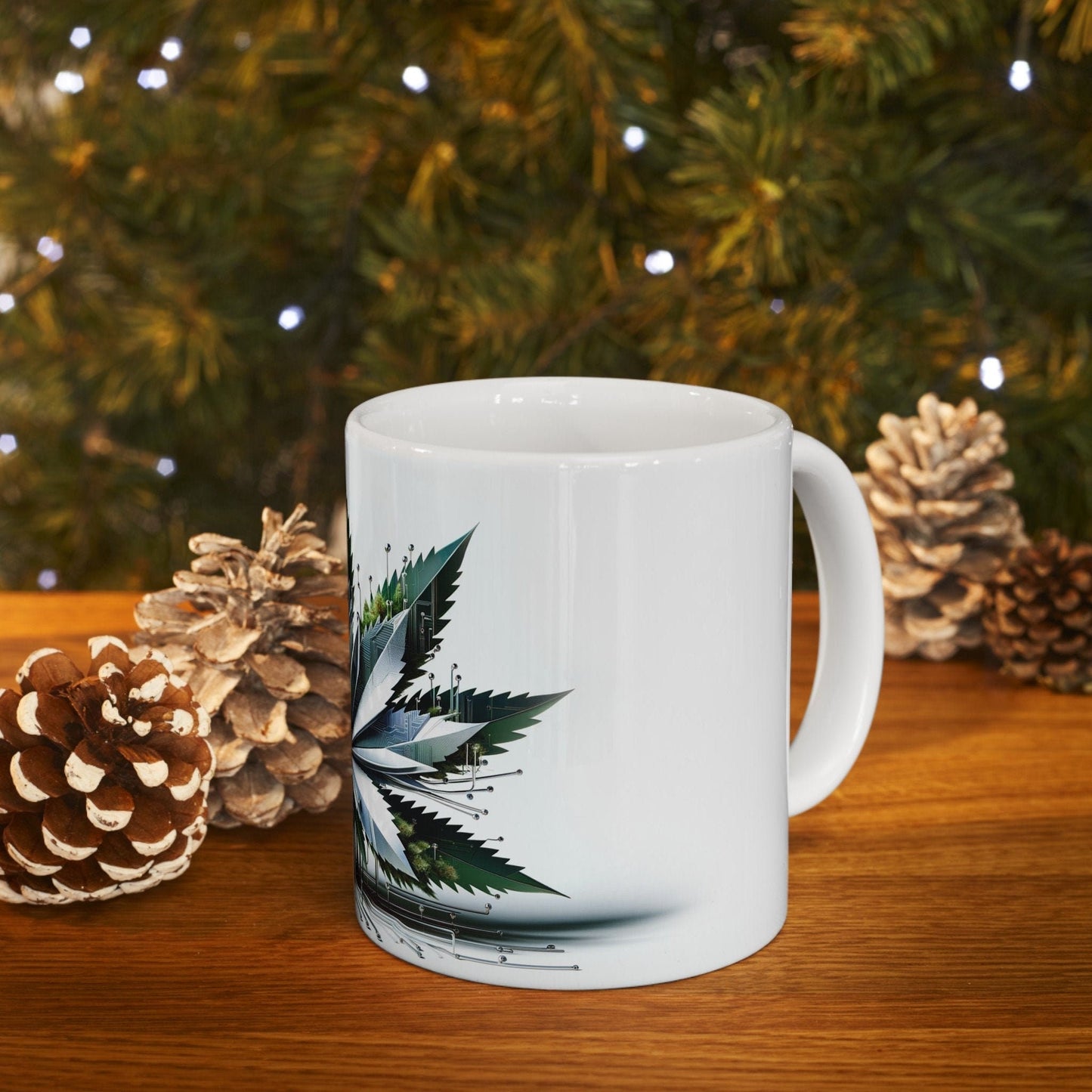 PCB Weed FLOWER - Weed Coffee Mugs (11oz) Perfect Gift for Smokers/ Marijuana Gift; PCB Design - Wake and Bake Mug - Canna Cup / Stoner Mug