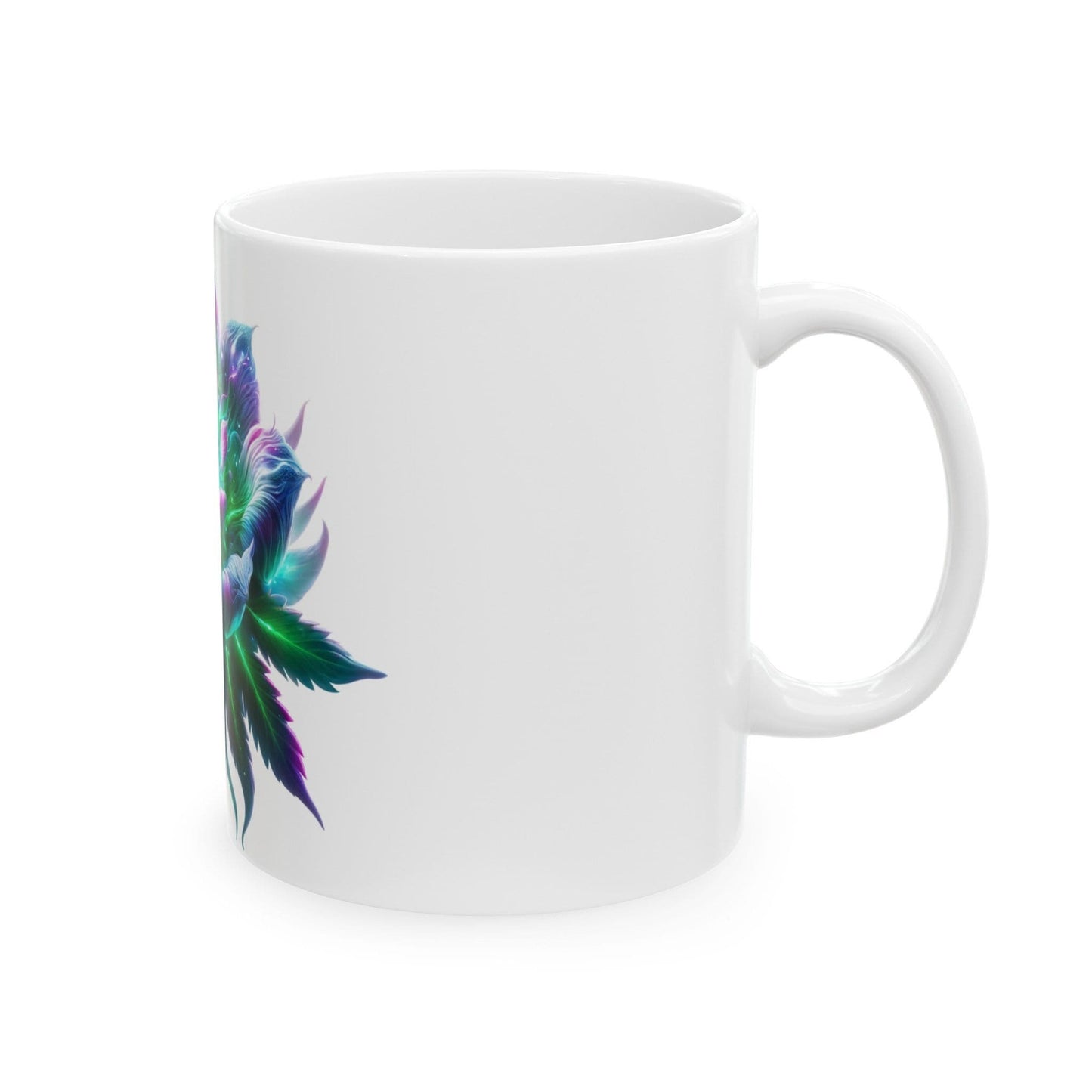 ALIEN WEED FLOWER - Weed Coffee Mugs (11oz) Perfect Gift for Smokers/ Marijuana Gift; Wake and Bake Mug - Cannabis Cup / Stoner Mug