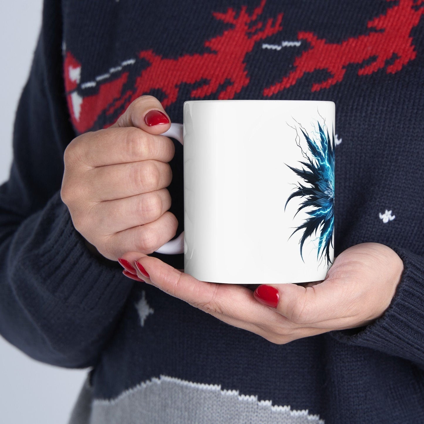 LIGHTNING WEED FLOWER - Weed Coffee Mugs (11oz) Perfect Gift for Smokers/ Marijuana Gift; Wake and Bake Mug - Cannabis Cup / Stoner Mug