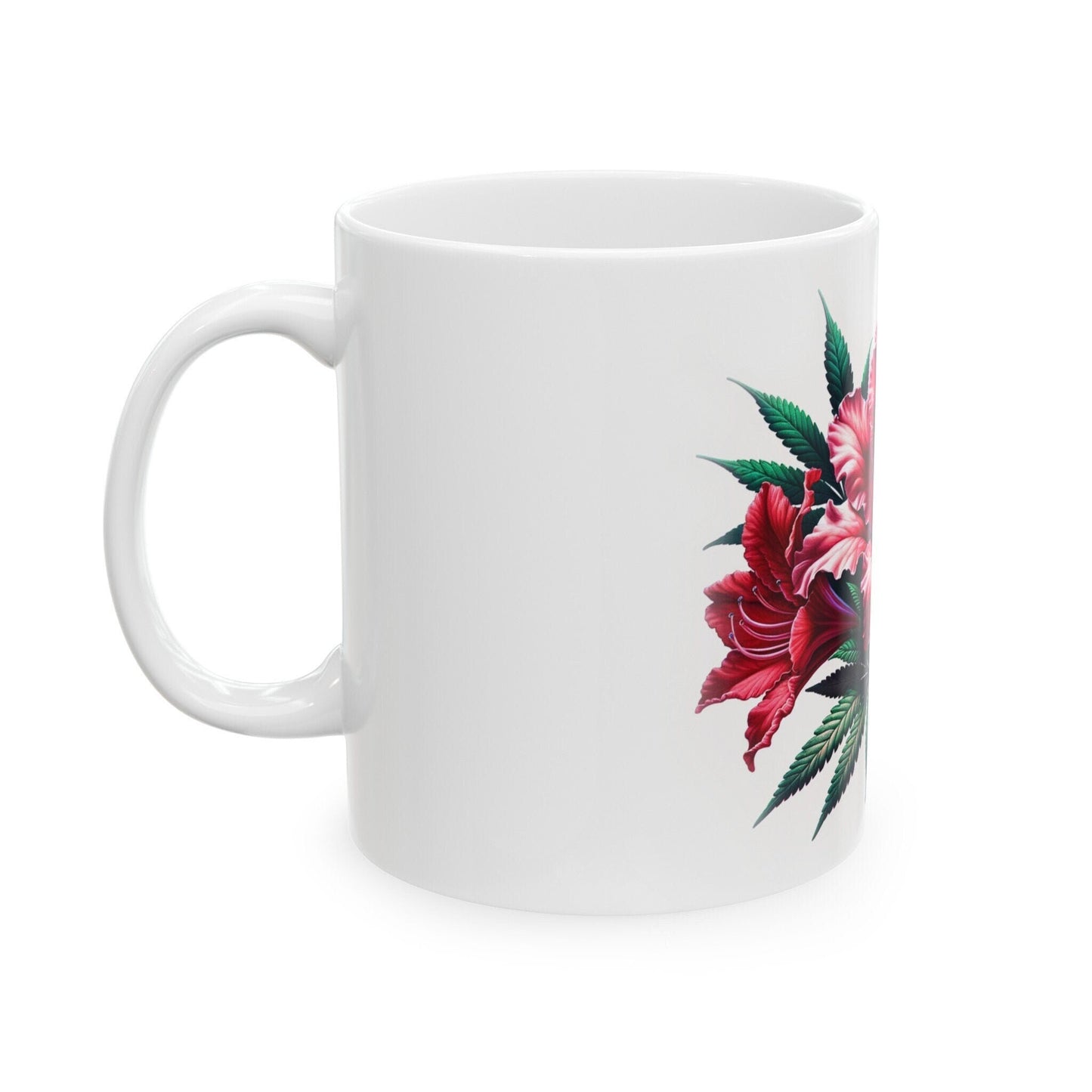AZALEA WEED FLOWER - Weed Coffee Mugs (11oz) Perfect Gift for Smokers/ Marijuana Gift; Wake and Bake Mug - Cannabis Cup / Stoner Mug