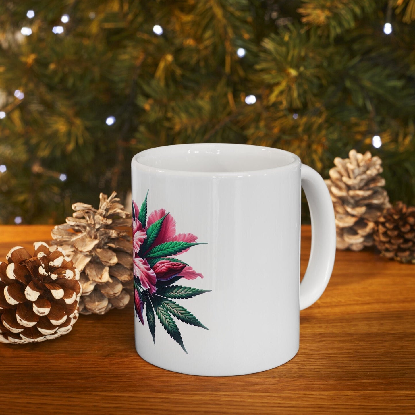 AZALEA WEED FLOWER - Weed Coffee Mugs (11oz) Perfect Gift for Smokers/ Marijuana Gift; Wake and Bake Mug - Cannabis Cup / Stoner Mug