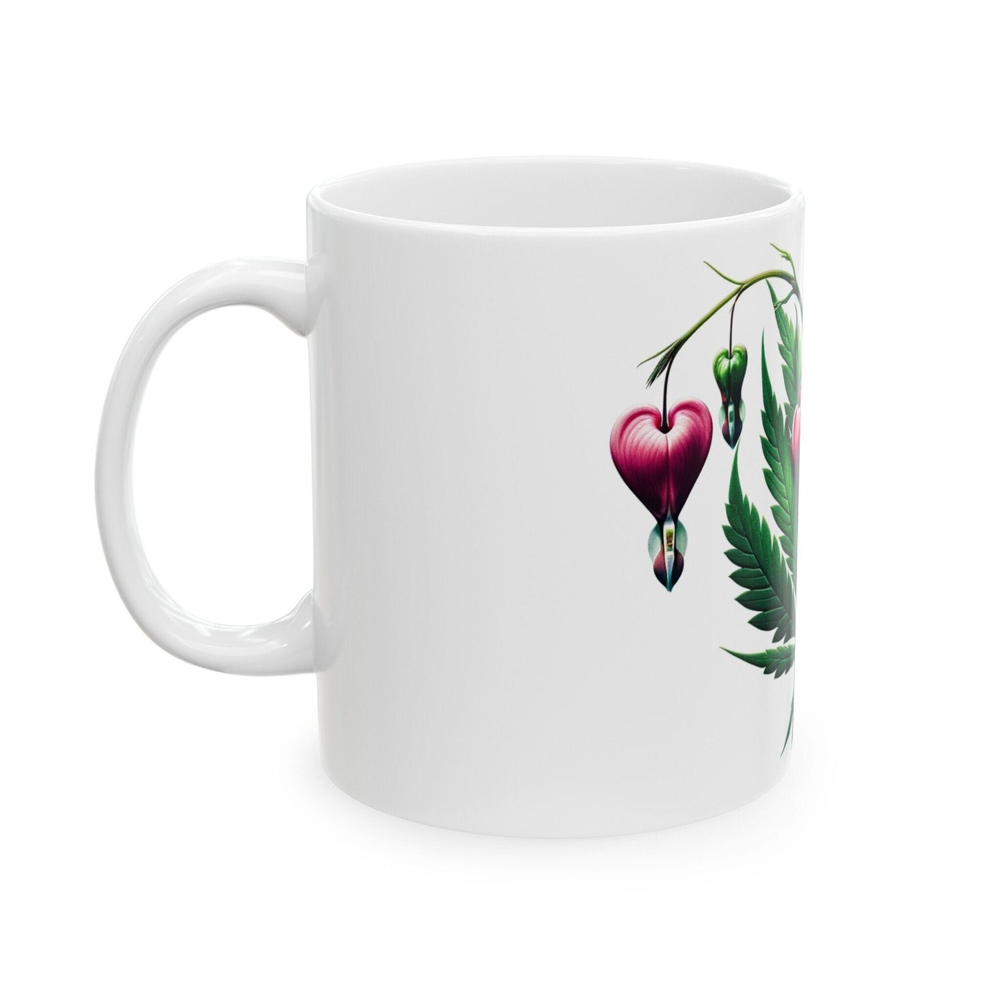 BLEEDING HEART Weed FLOWER - Weed Coffee Mugs (11oz) Perfect Gift for Smokers/ Marijuana Gift; Wake and Bake Mug - Cannabis Cup / Stoner Mug