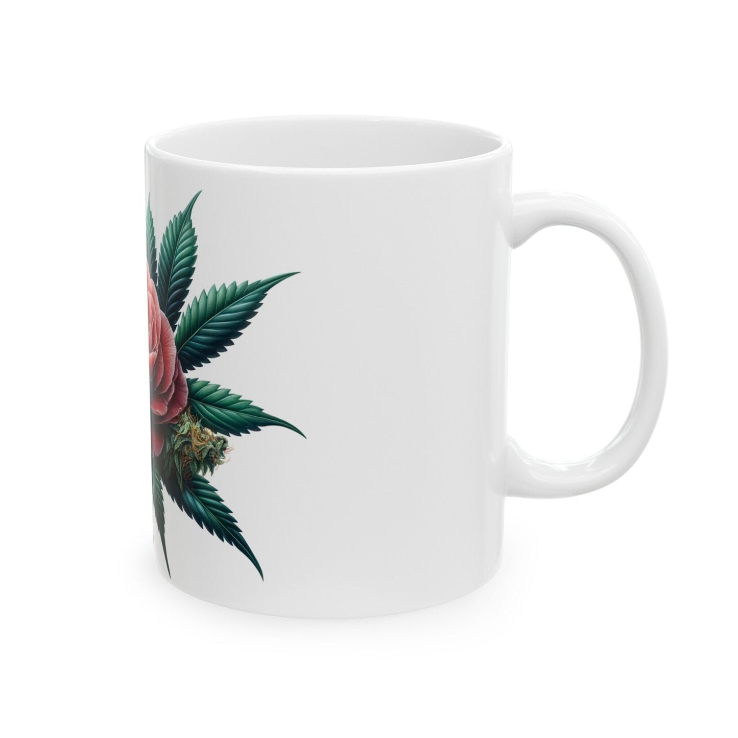 CAMELLIA WEED FLOWER - Weed Coffee Mugs (11oz) Perfect Gift for Smokers/ Marijuana Gift; Wake and Bake Mug - Cannabis Cup / Stoner Mug