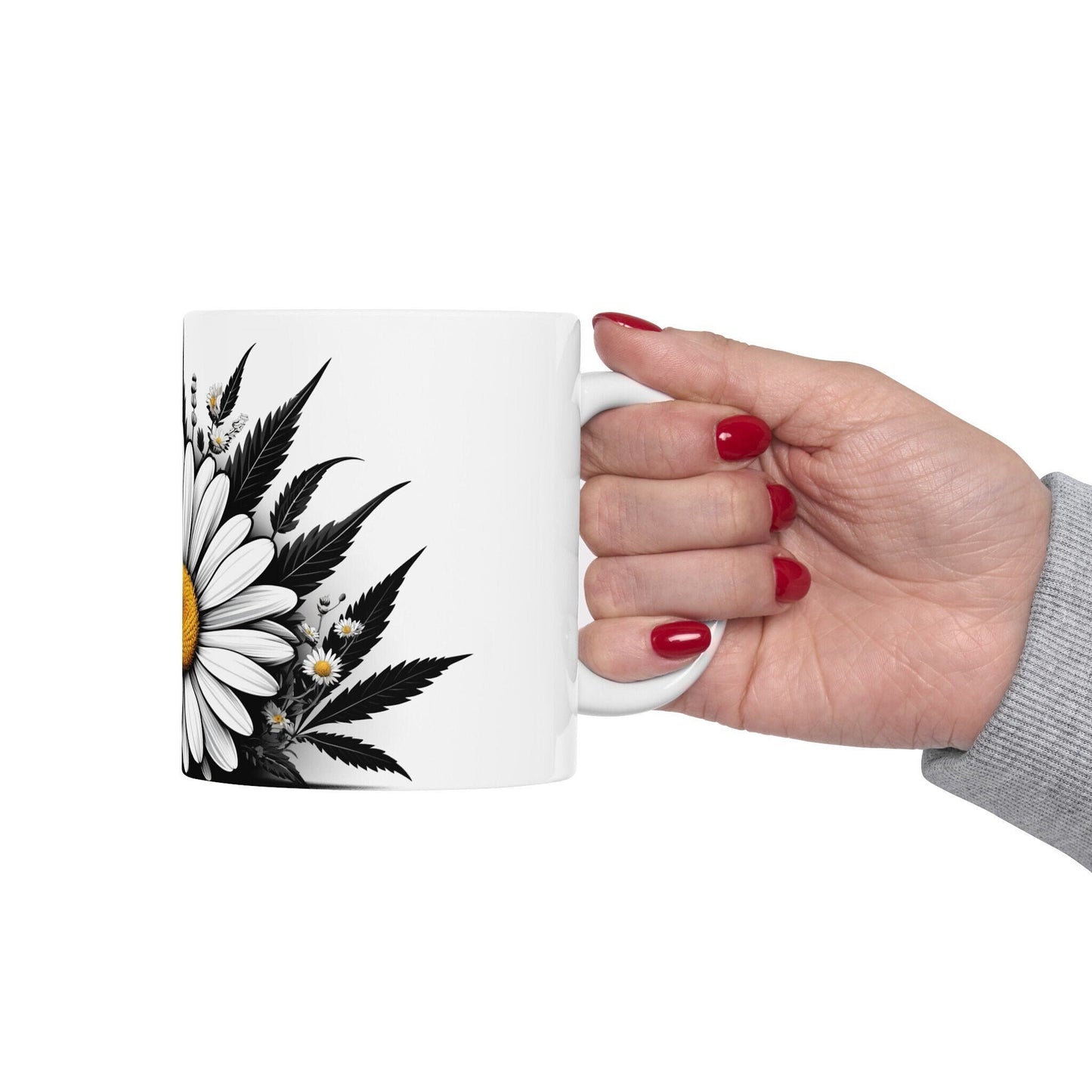 CHAMOMILE WEED FLOWER - Weed Coffee Mugs (11oz) Perfect Gift for Smokers/ Marijuana Gift; Wake and Bake Mug - Cannabis Cup / Stoner Mug