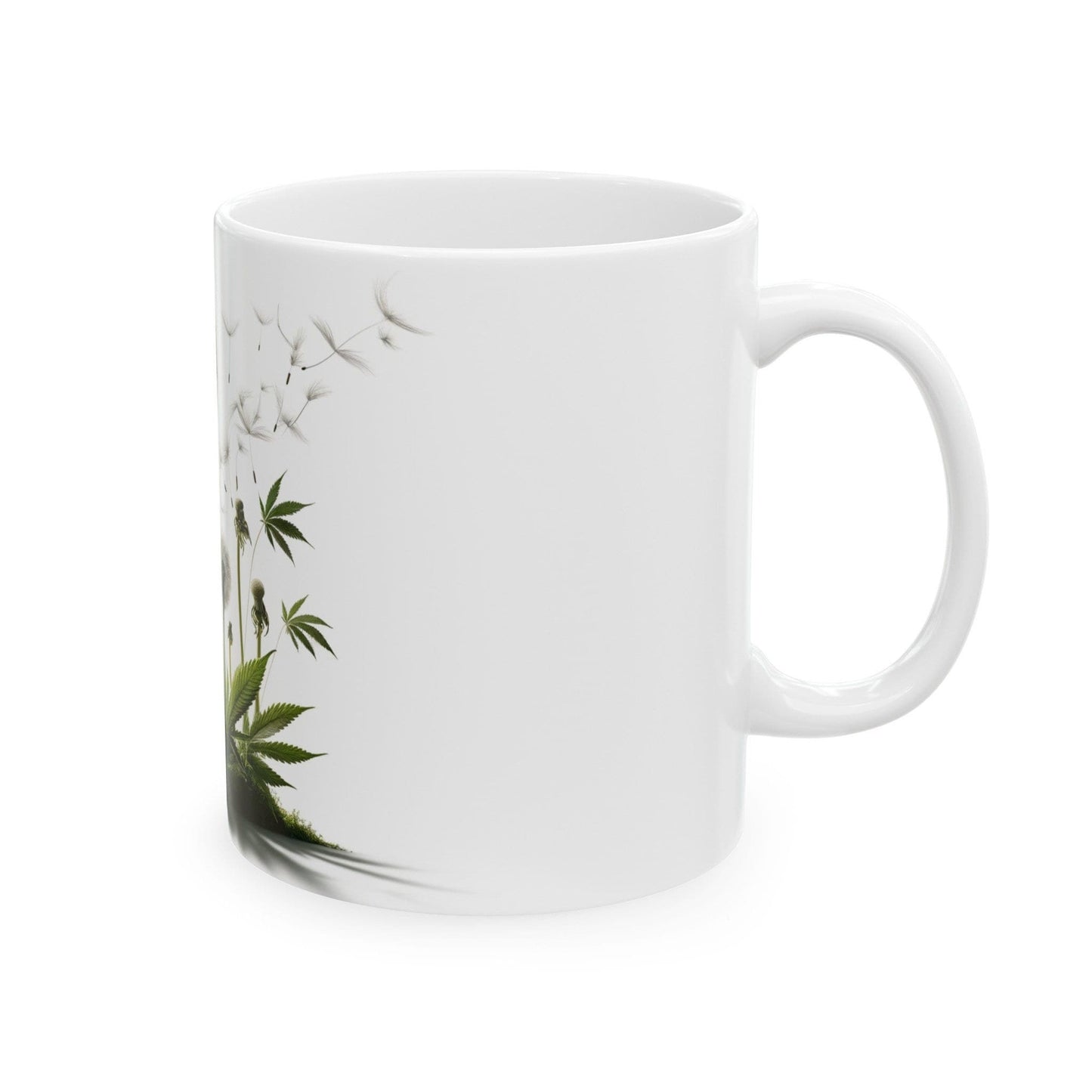 DANDELION WEED FLOWER - Weed Coffee Mugs (11oz) Perfect Gift for Smokers/ Marijuana Gift; Wake and Bake Mug - Cannabis Cup / Stoner Mug