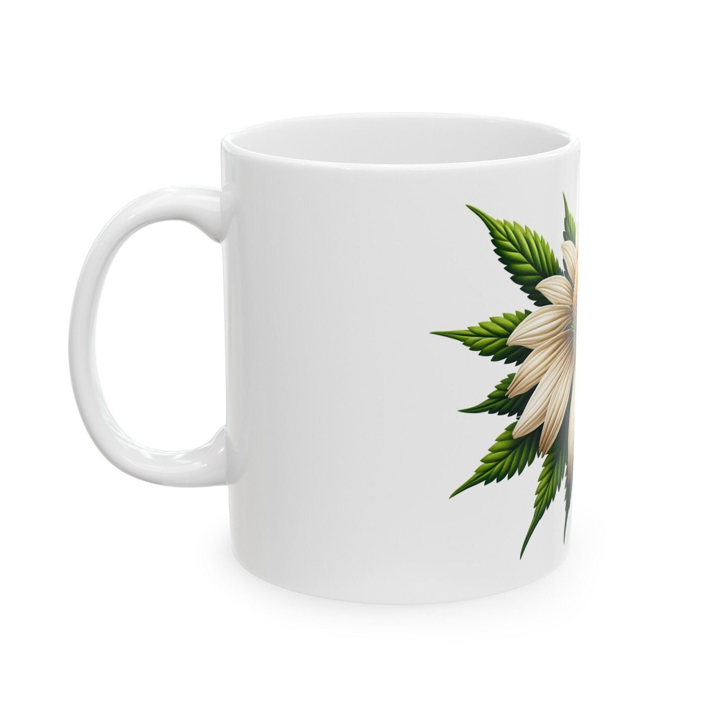 ECHINACEA WEED FLOWER - Weed Coffee Mugs (11oz) Perfect Gift for Smokers/ Marijuana Gift; Wake and Bake Mug - Cannabis Cup / Stoner Mug