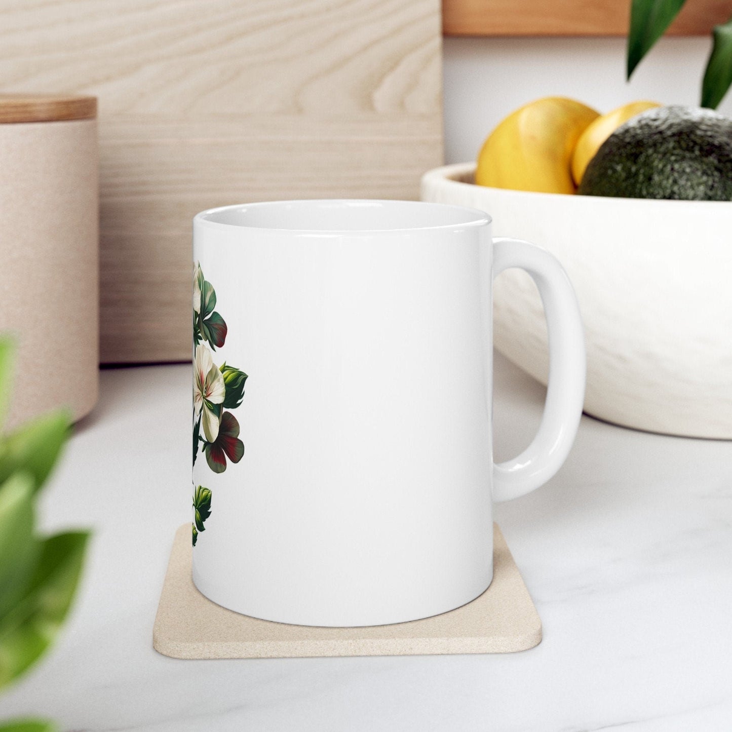 GERANIUM WEED FLOWER - Weed Coffee Mugs (11oz) Perfect Gift for Smokers/ Marijuana Gift; Wake and Bake Mug - Cannabis Cup / Stoner Mug