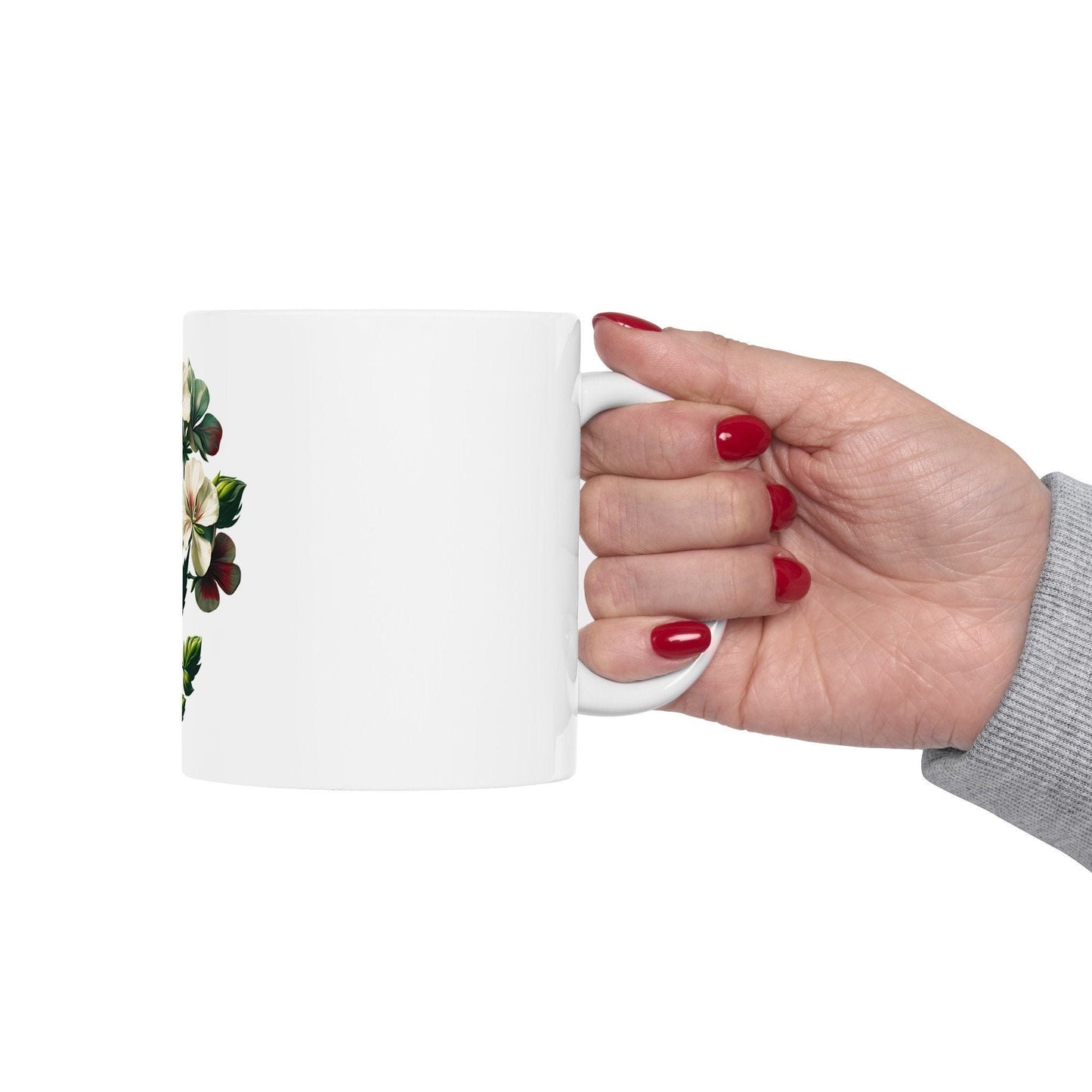 GERANIUM WEED FLOWER - Weed Coffee Mugs (11oz) Perfect Gift for Smokers/ Marijuana Gift; Wake and Bake Mug - Cannabis Cup / Stoner Mug